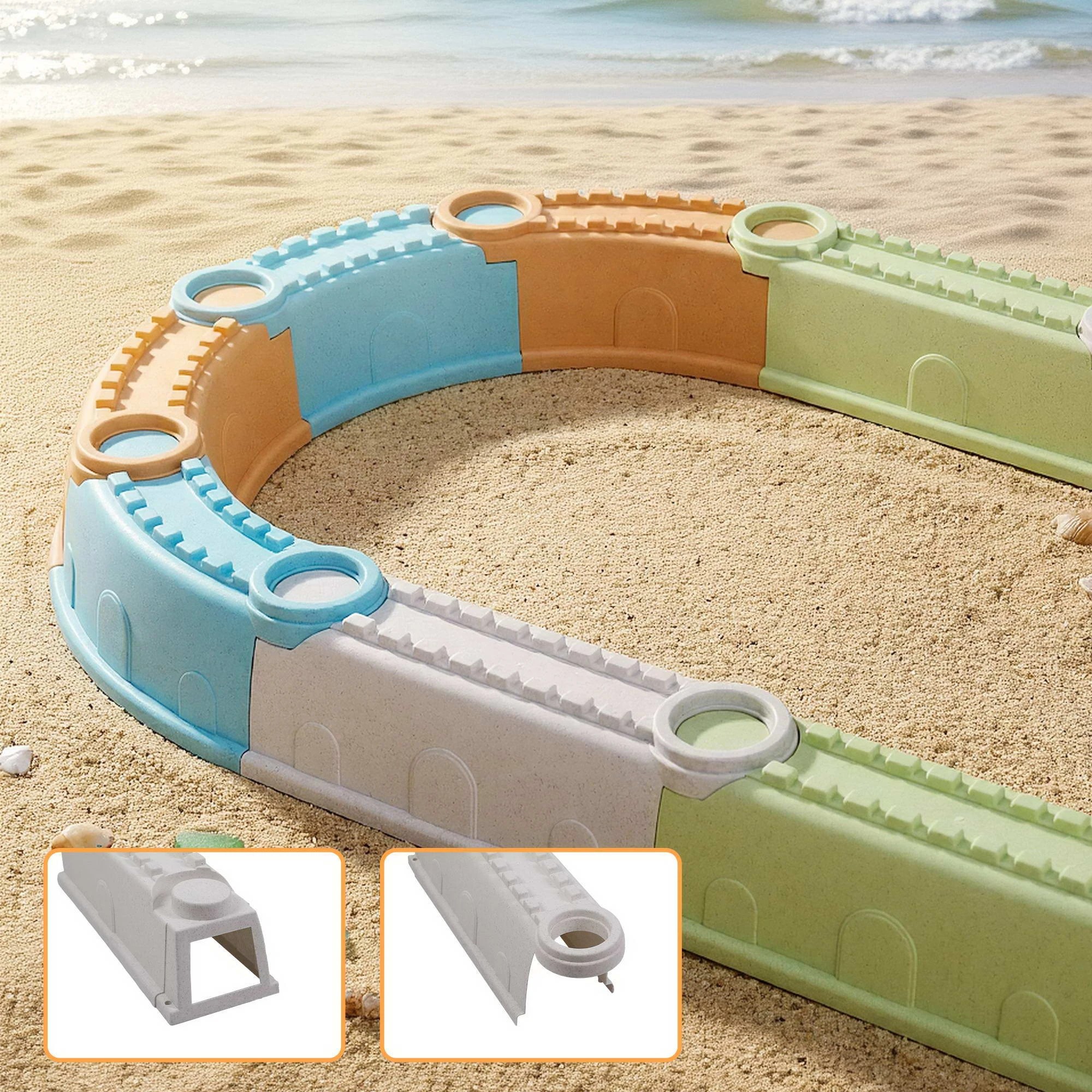 7 Keezi Kids Outdoor Modular Sandpit & Water Play Set with Accessories - Multi, 7 of 8