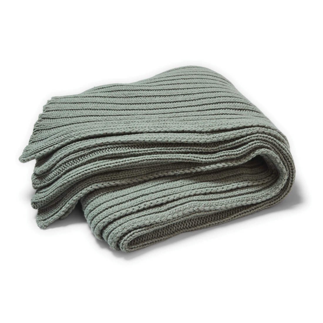 3 Chunky Knit Ribbed Throw - Sage, 3 of 7