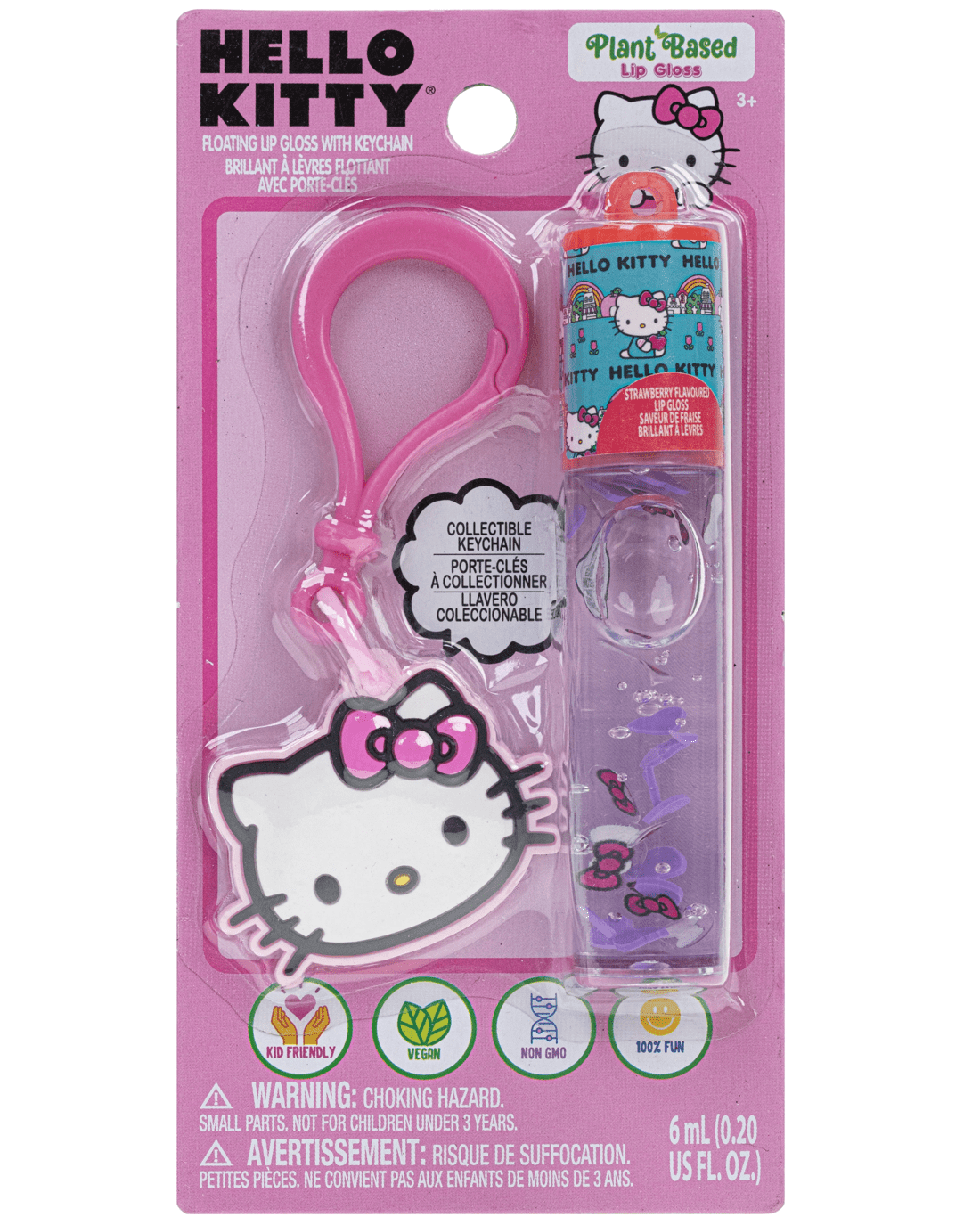 1 Hello Kitty Floating Lip Gloss with Keychain, 1 of 3