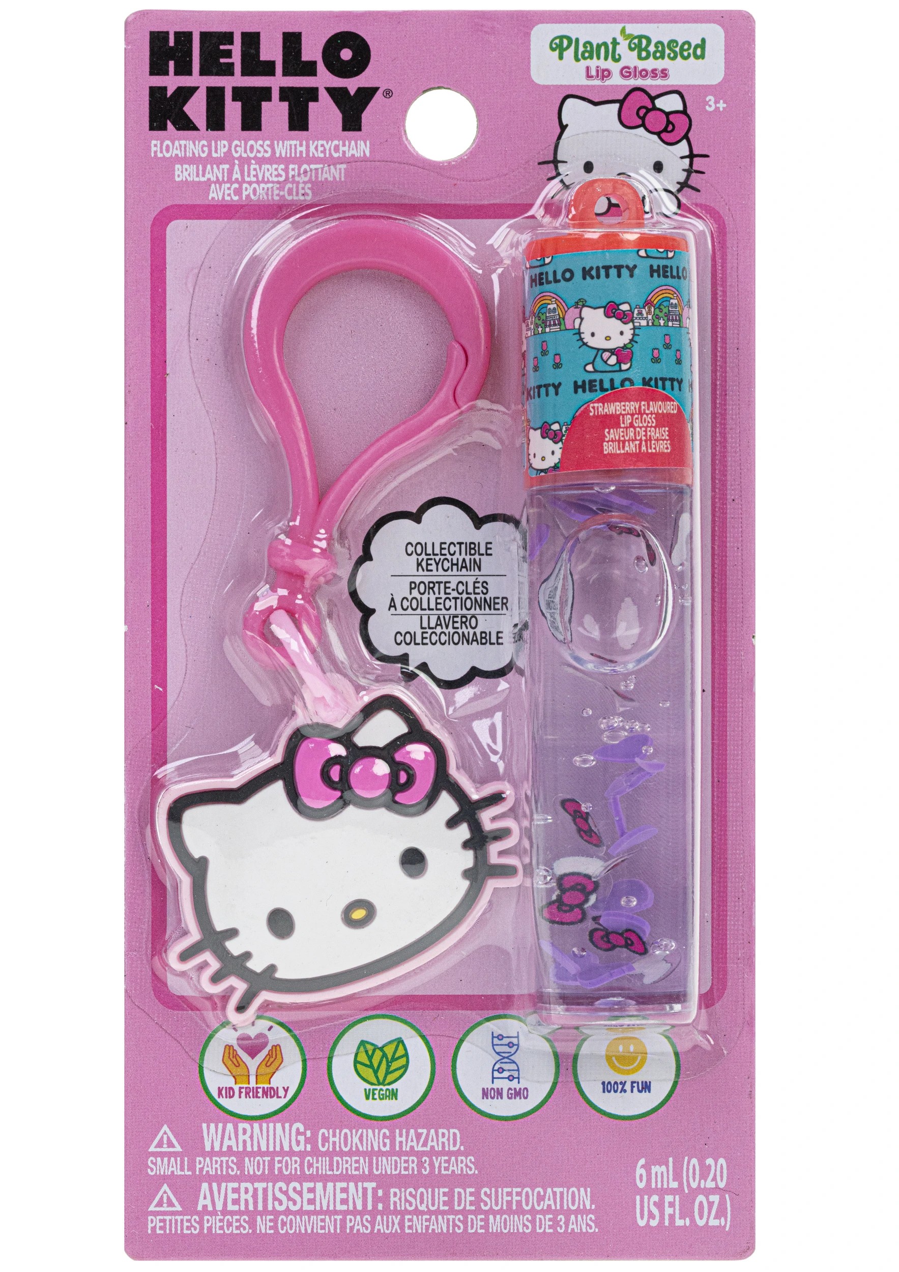 1 Hello Kitty Floating Lip Gloss with Keychain, 1 of 3