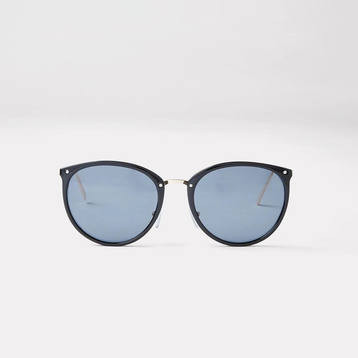 4 Thin Frame Cat Eye Sunglasses Black, 4 of 7