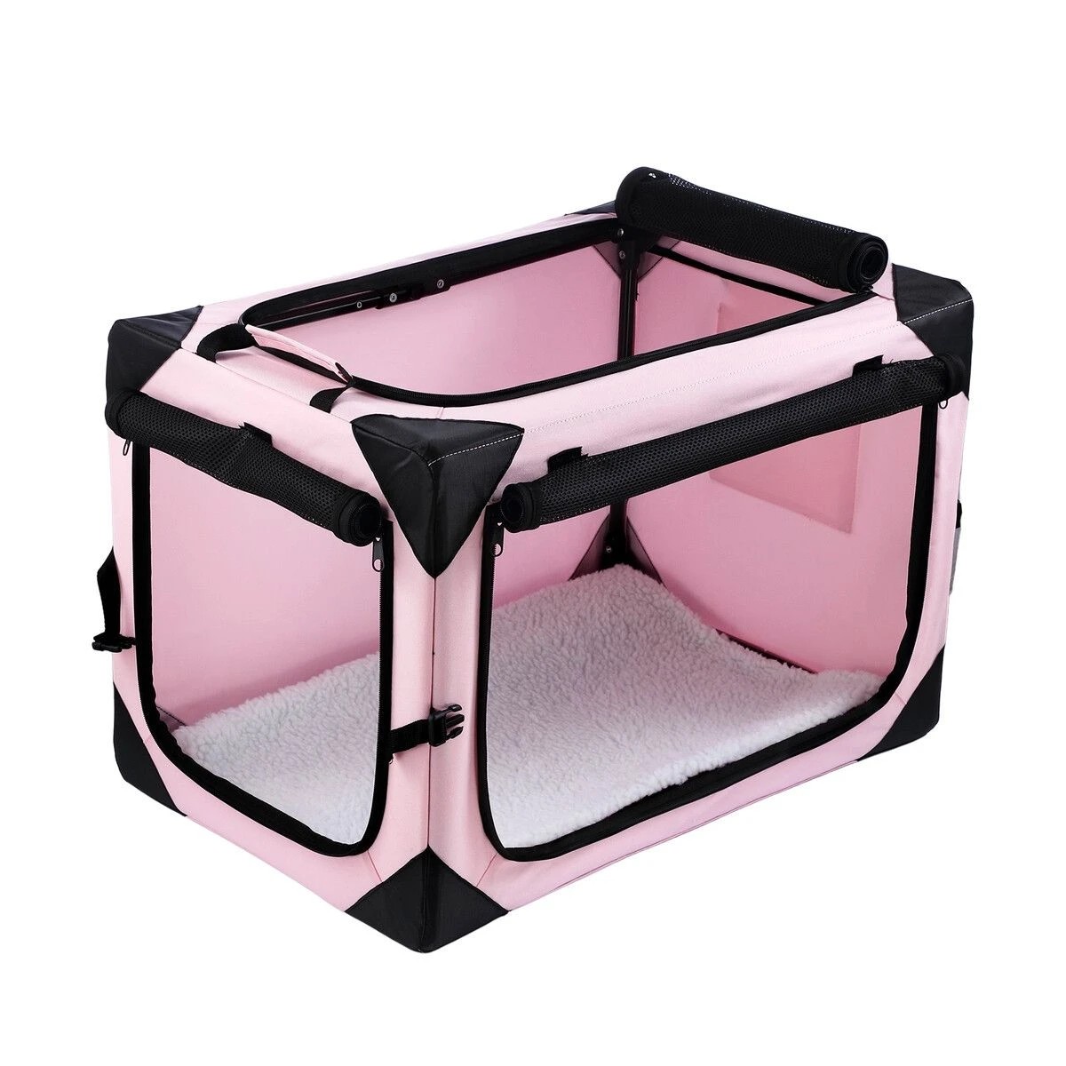 2 Pet Scene Dog Pet Cat Crate Cage Rabbit Hutch Bird Puppy Pink, 2 of 3