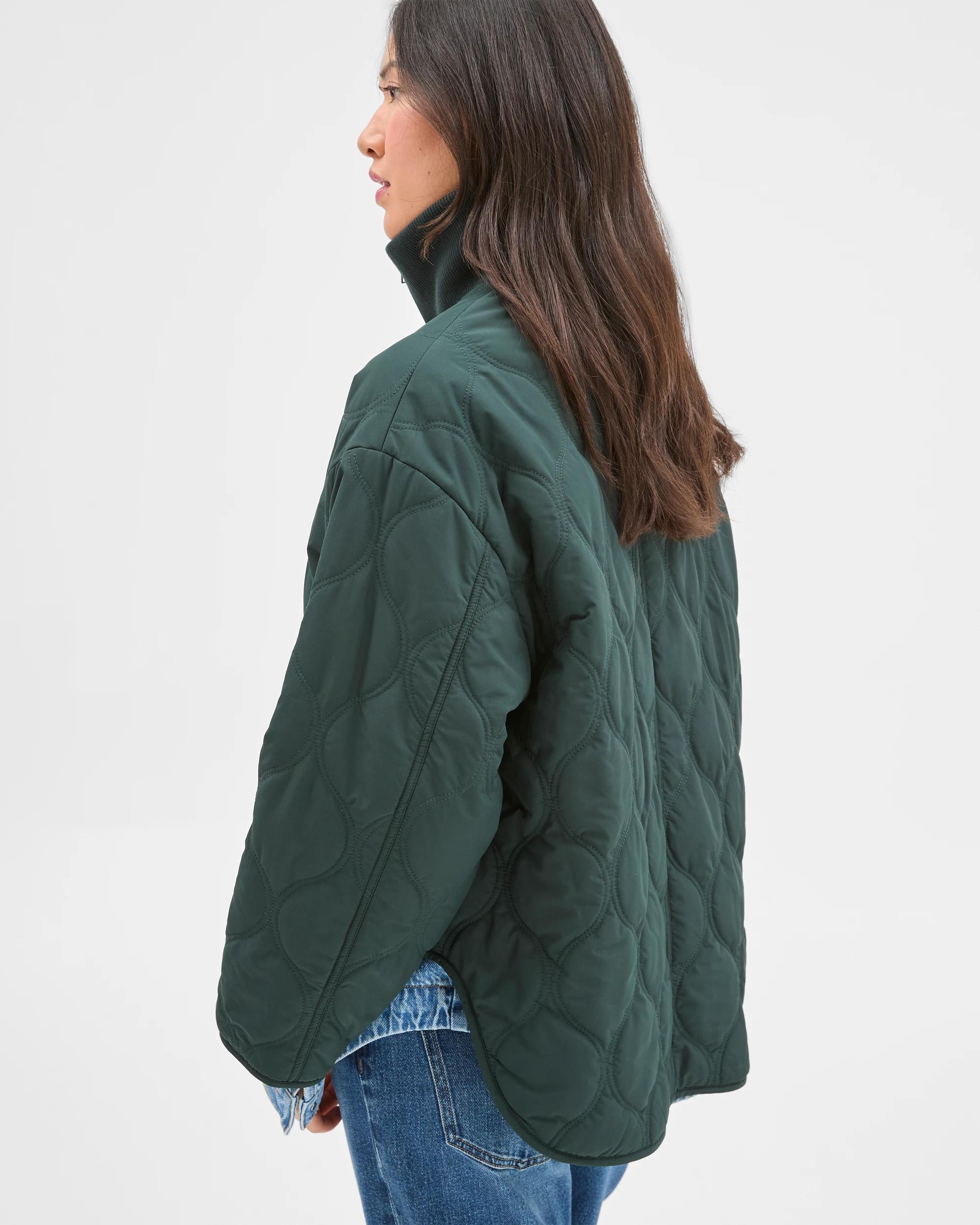 6 Target Woman Quilted Funnel Neck Jacket MIDNIGHT JADE, 6 of 7