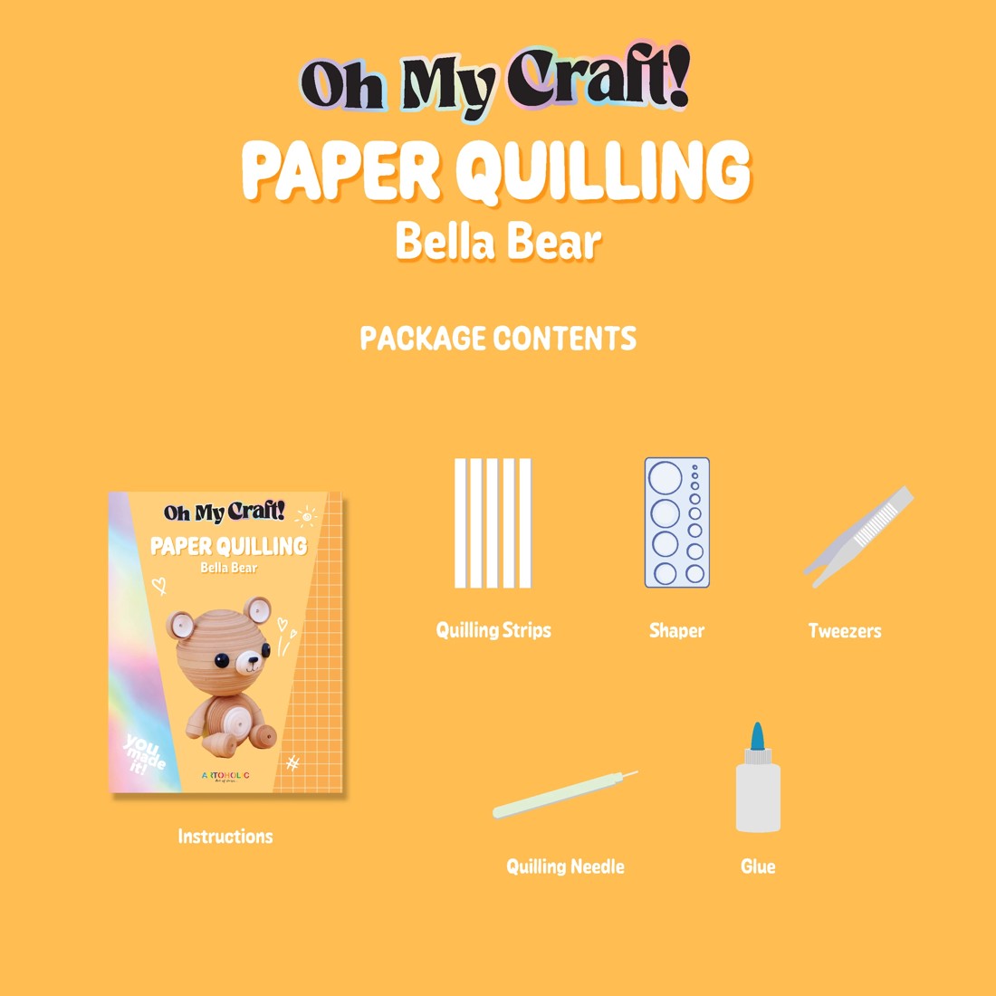 3 Oh My Craft! Paper Quilling Bella Bear, 3 of 5