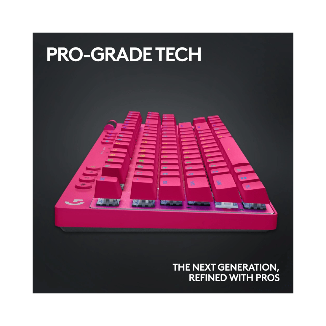 7 Logitech G PRO X TKL LIGHTSPEED Gaming Keyboard - Magenta - Pink, 7 of 8
