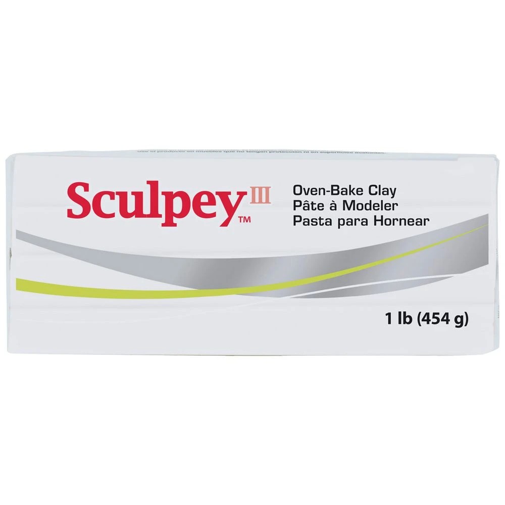 1 Sculpey III Modelling Clay White 454g, 1 of 3