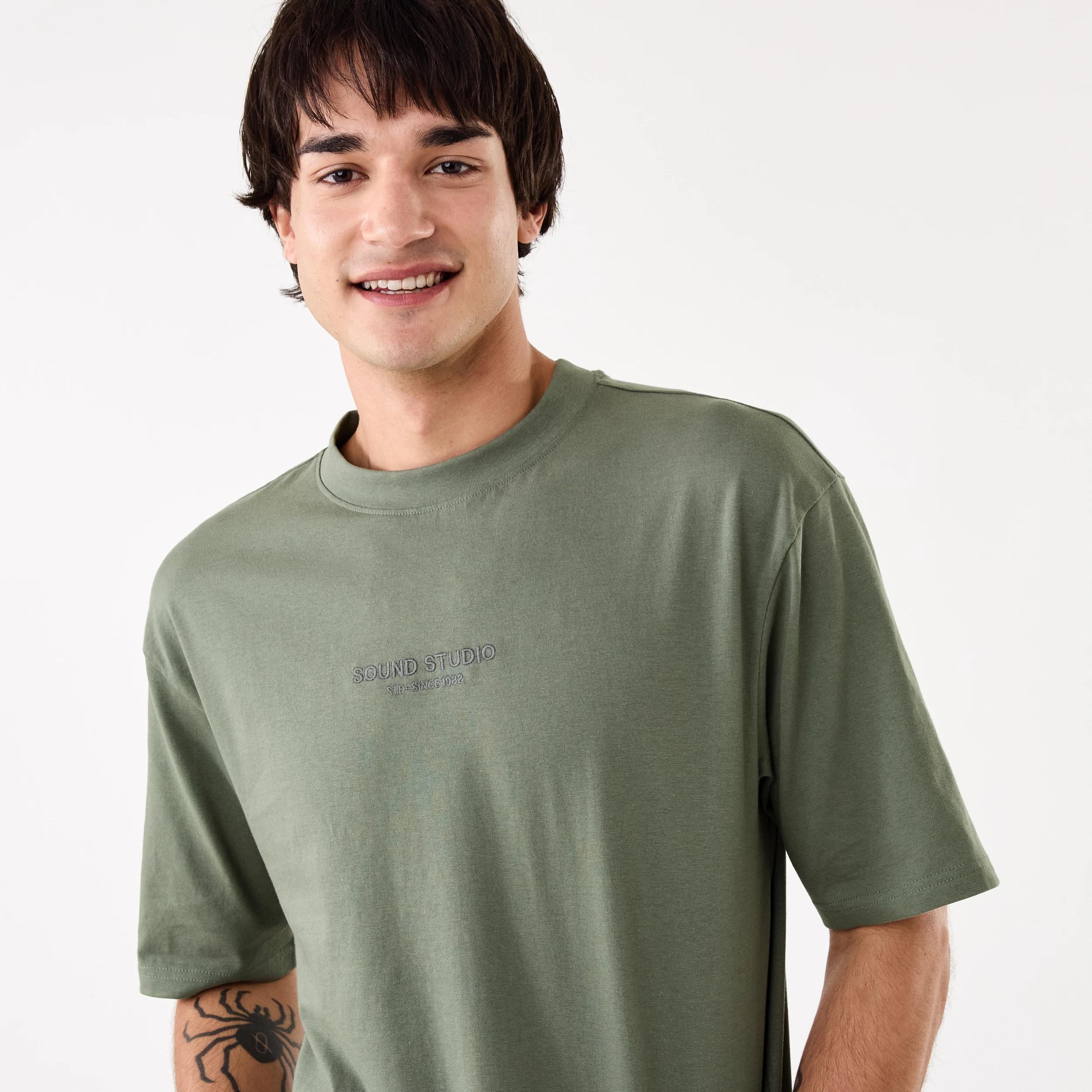 5 Oversized Print T-shirt Grn Agave, 5 of 10