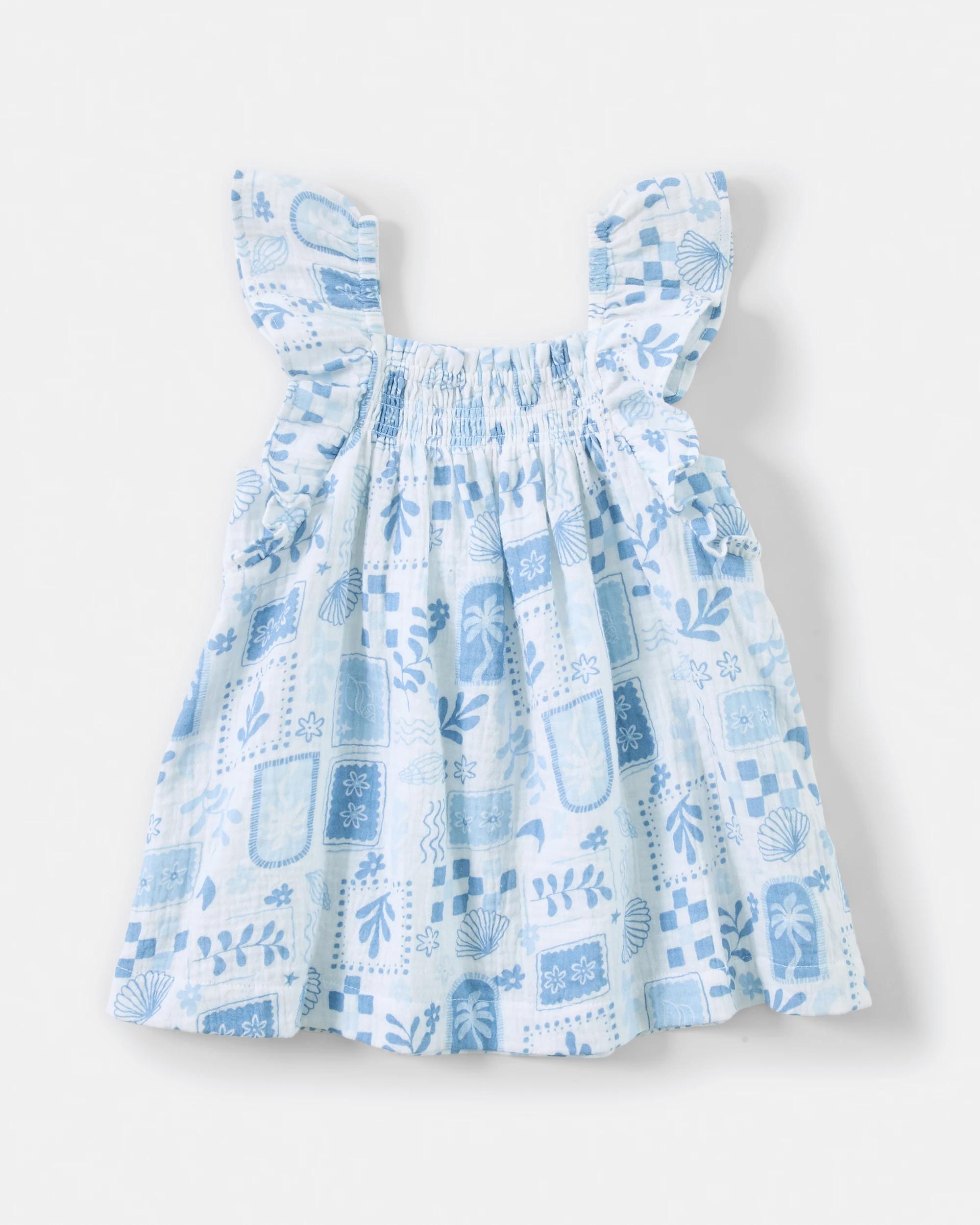 3 Flutter Sleeve Dress BLUE COASTAL, 3 of 6