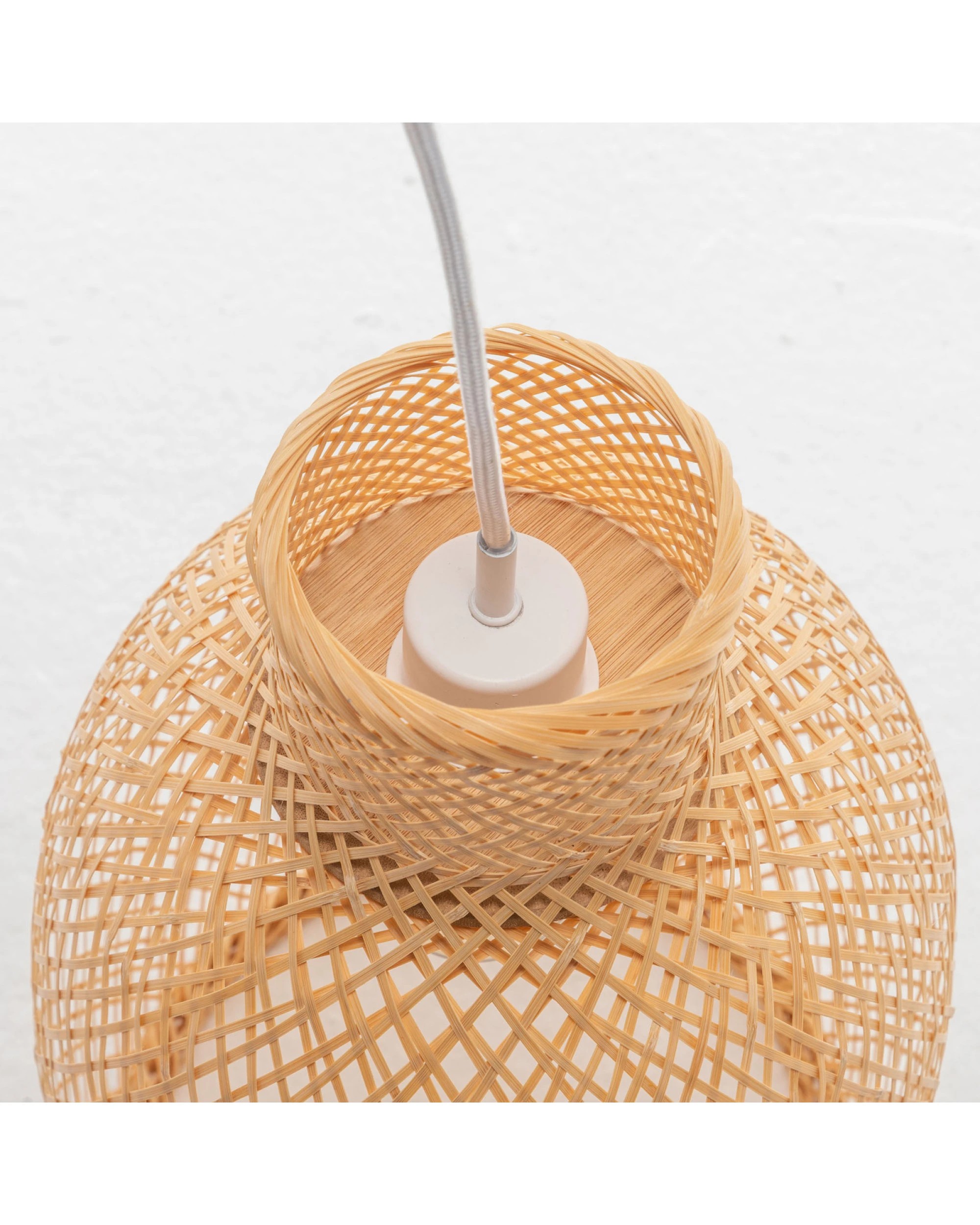 2 BR Home Natural Woven Bamboo Cone Pendant Lamp Hanging Light Bell Shade Boho, 2 of 6
