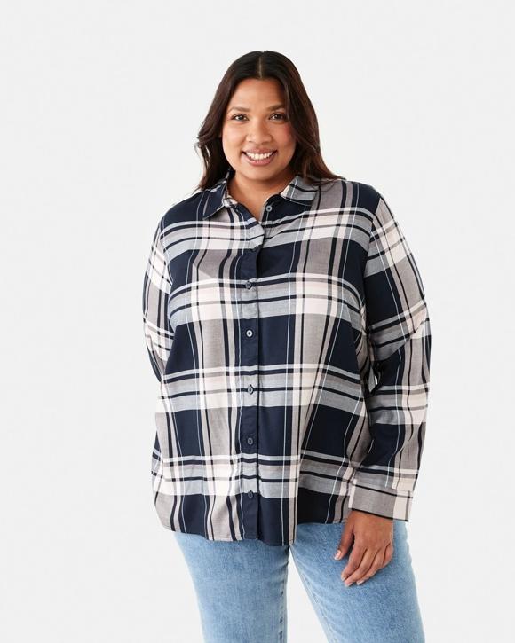 Curve Long Sleeve Check Shirt