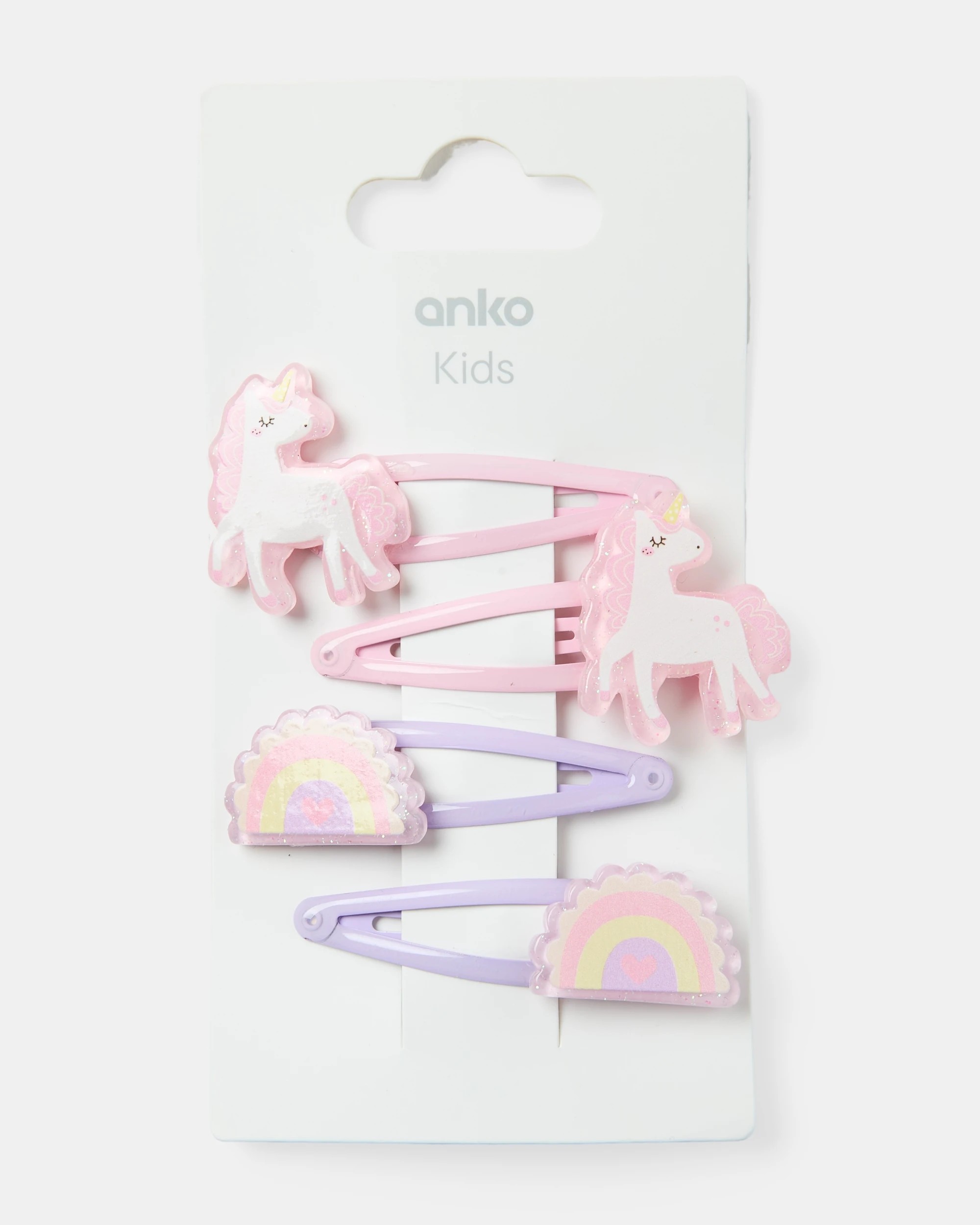 3 4 Pack Snap Hair Clips - Unicorn, 3 of 3