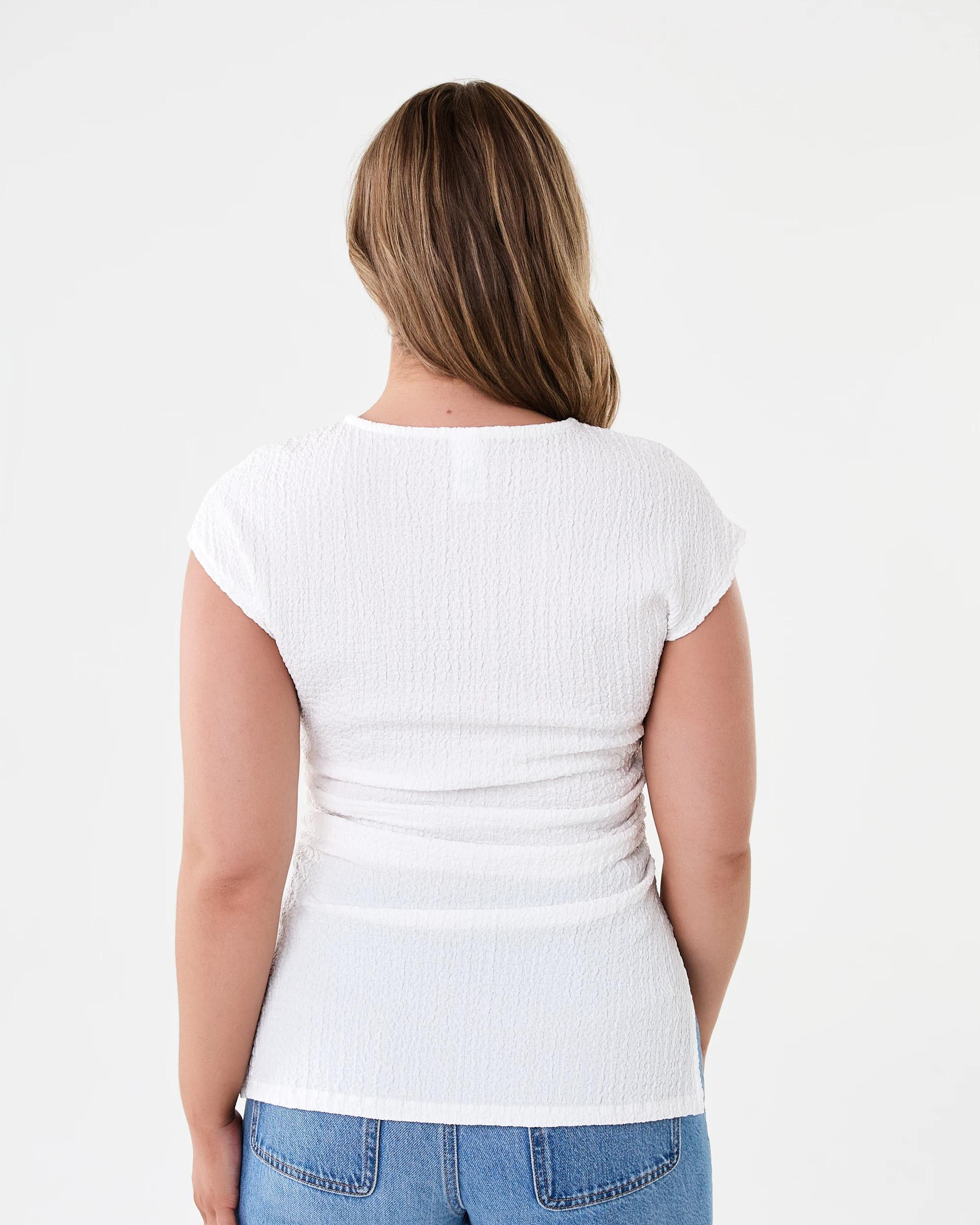 3 Short Sleeve Textured T-shirt Cld White, 3 of 7