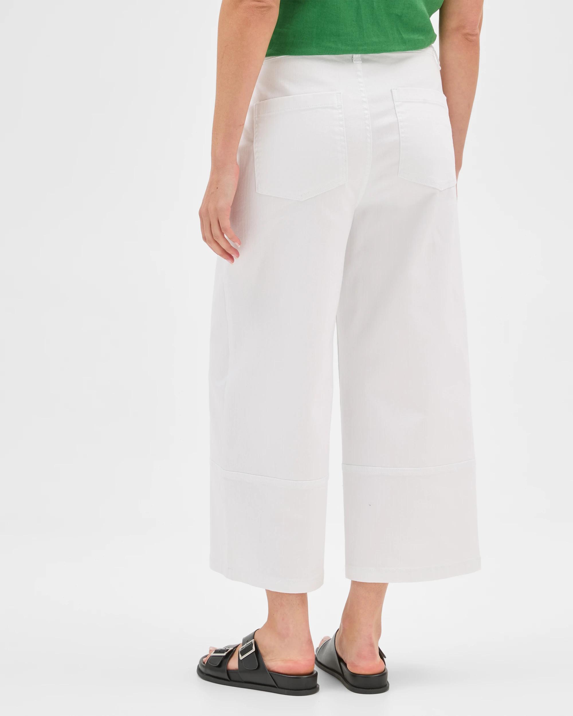 7 Target Woman Australian Cotton Blend Stretch Twill Cropped Pants WHITE, 7 of 7