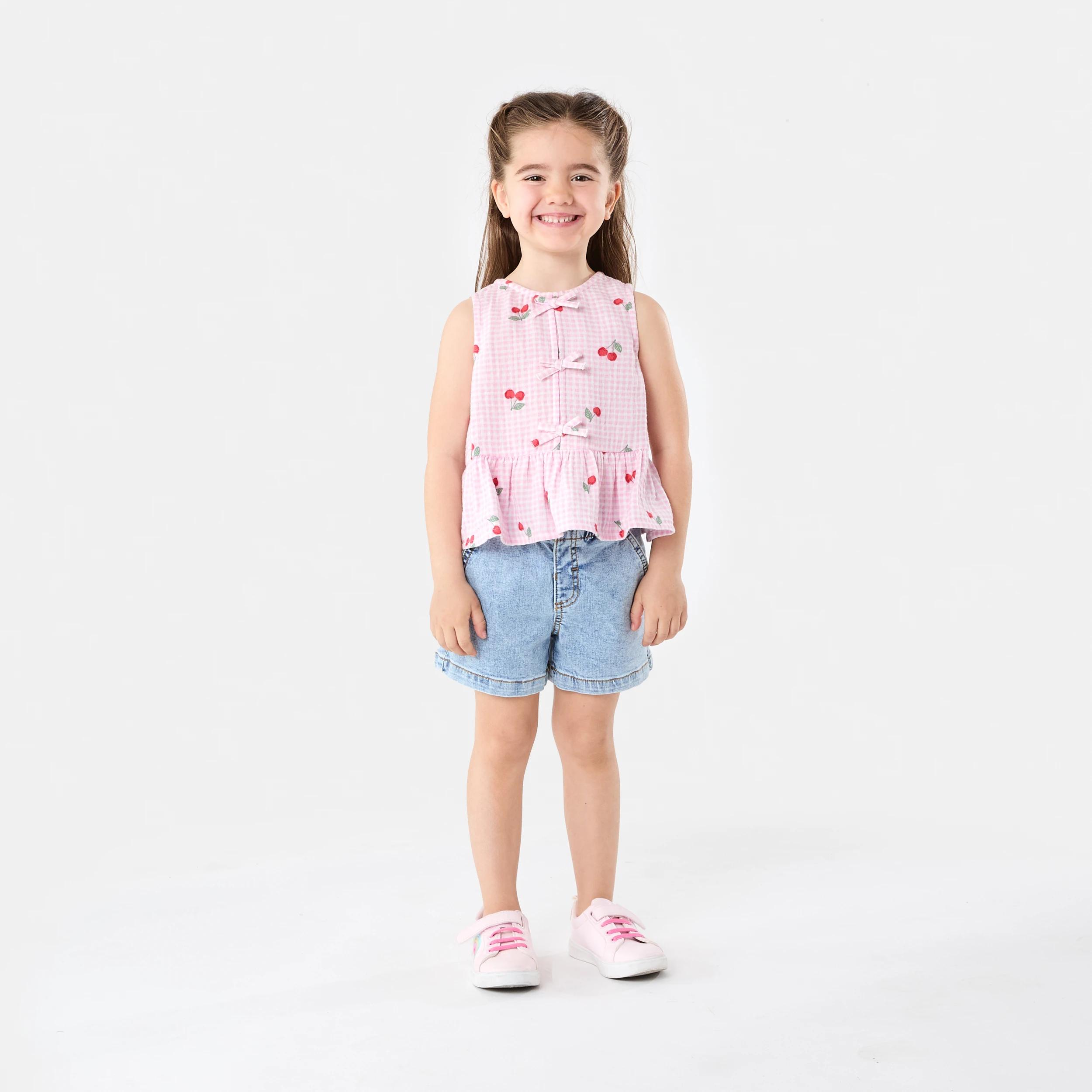 5 Tie Front Frill Top Pnk Cherry, 5 of 6