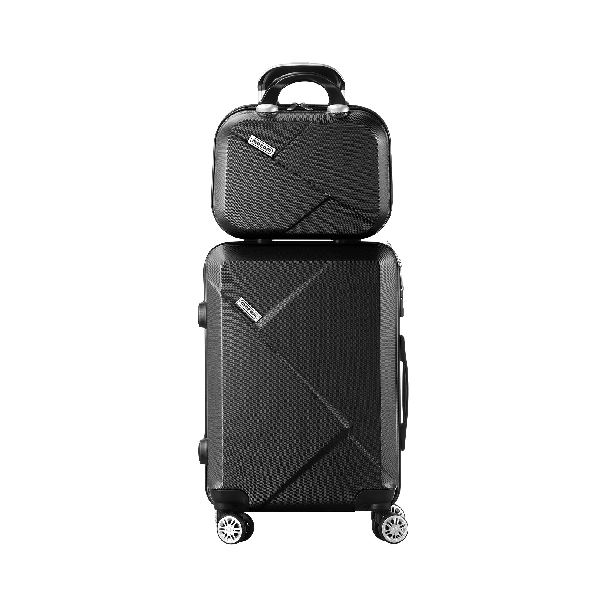 7 Mazam 2PCS Luggage Suitcase Trolley Set - Black, 7 of 8