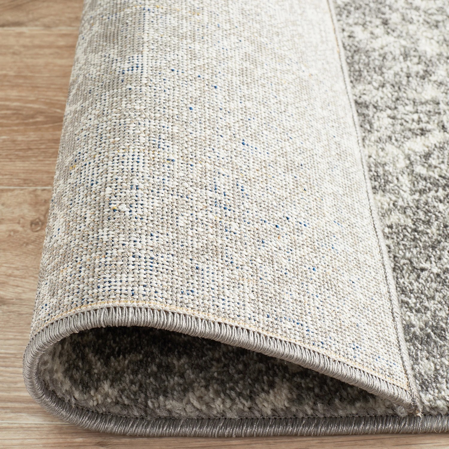 7 Common Ground Rugs Encore 256 300x80cm - Medium Runner Power Loomed Pet Friendly Rug - Silver, 7 of 7