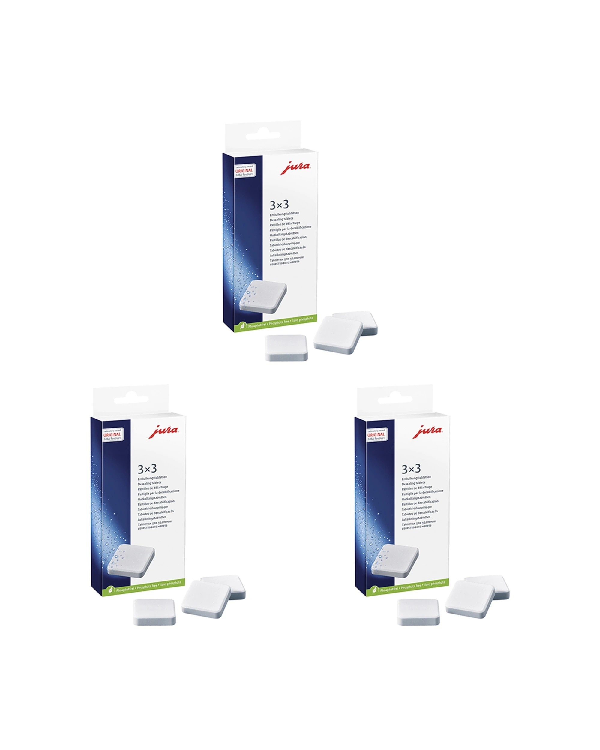 1 Jura 3 x 9pc Espresso Coffee Machine Descaling And Protection Tablets - Multi, 1 of 1