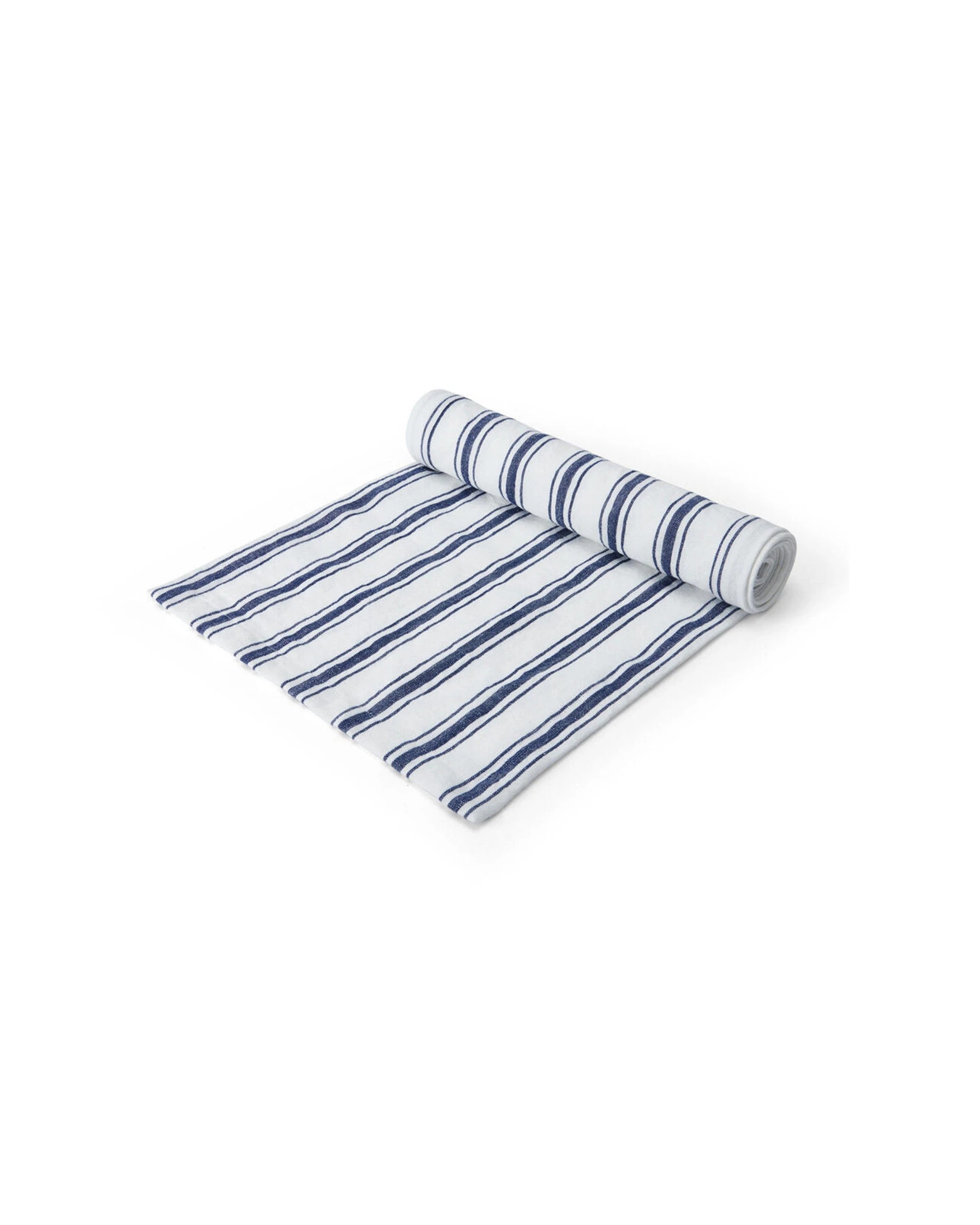 4 Mikasa Stripe Linen-Blend Table Runner 230x34cm Classic Woven Stripe - Blue, 4 of 6