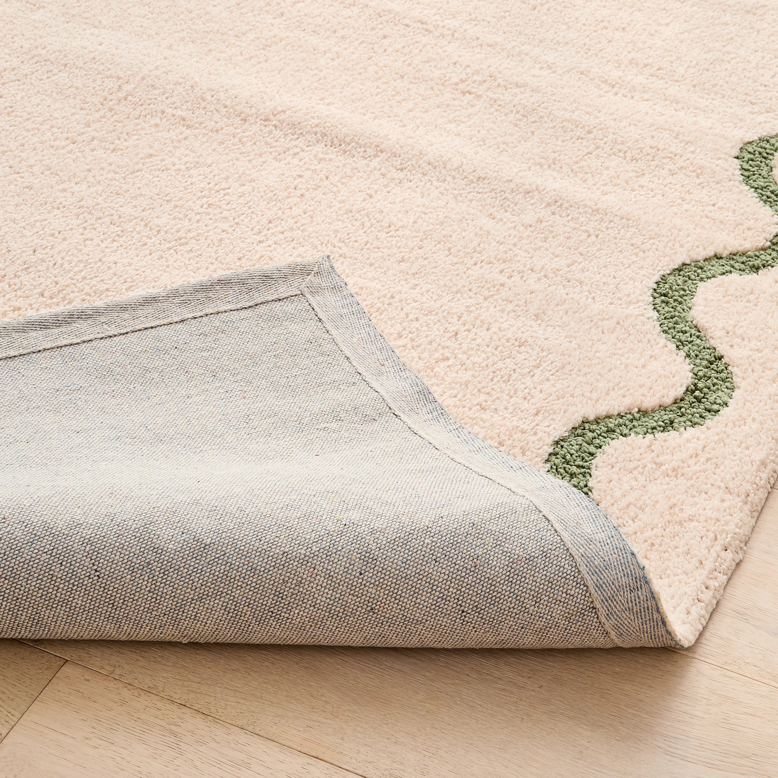 3 Olive Wave Rug - Large - 235cm x 160cm, 3 of 8