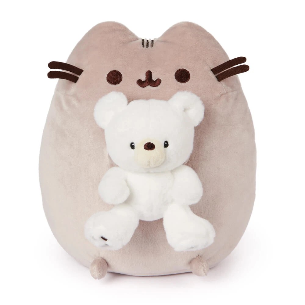 1 Pusheen - with GUND Kai Bear, Soft Toy, Grey, 24cm Height - Multi, 1 of 5