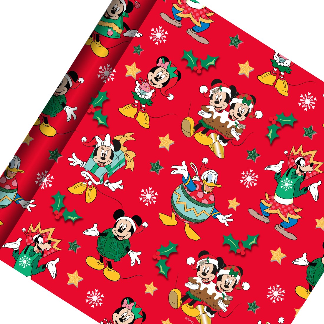 1 Hallmark Christmas Gift Wrapping Paper - Mickey and Friends, 1 of 3
