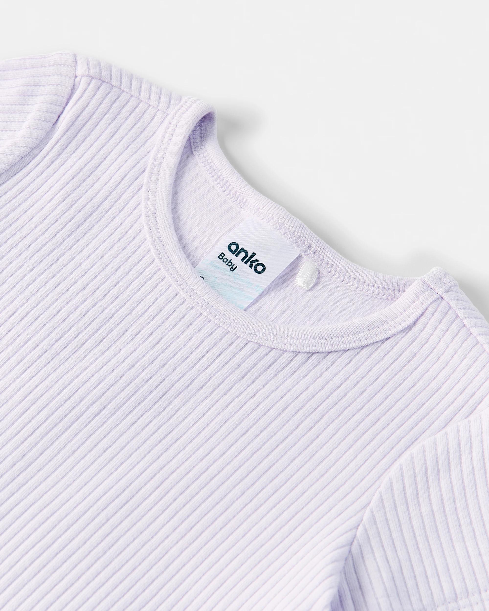 8 3 Pack Cotton Short Sleeve Rib Bodysuits Pnk Mpack, 8 of 8