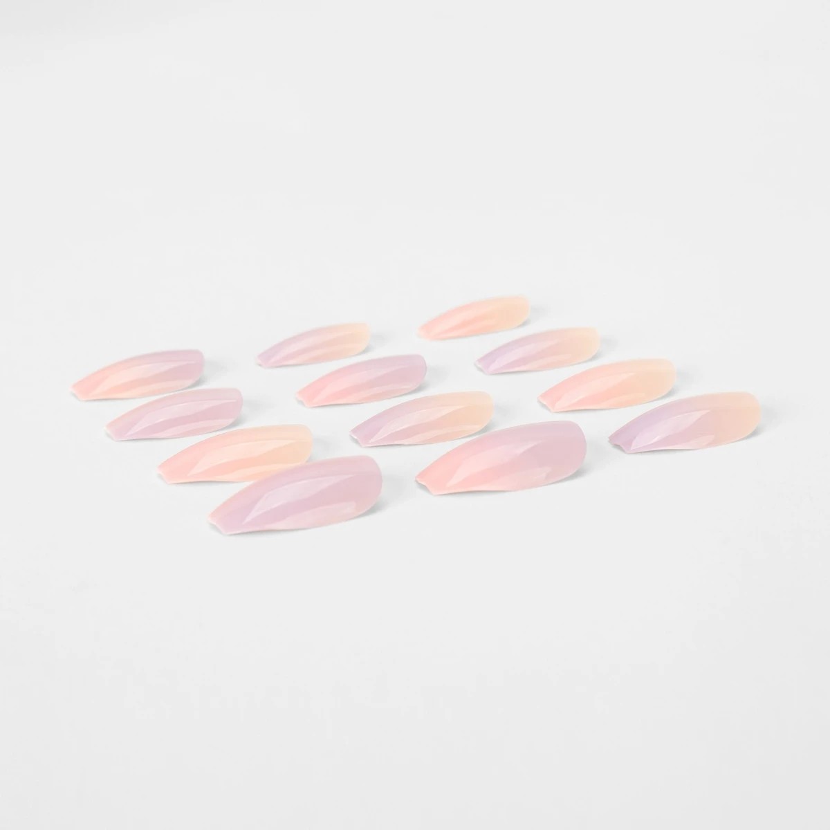 4 OXX Cosmetics 24 Pack False Nails with Adhesive - Coffin Shape, Purple Ombre, 4 of 5