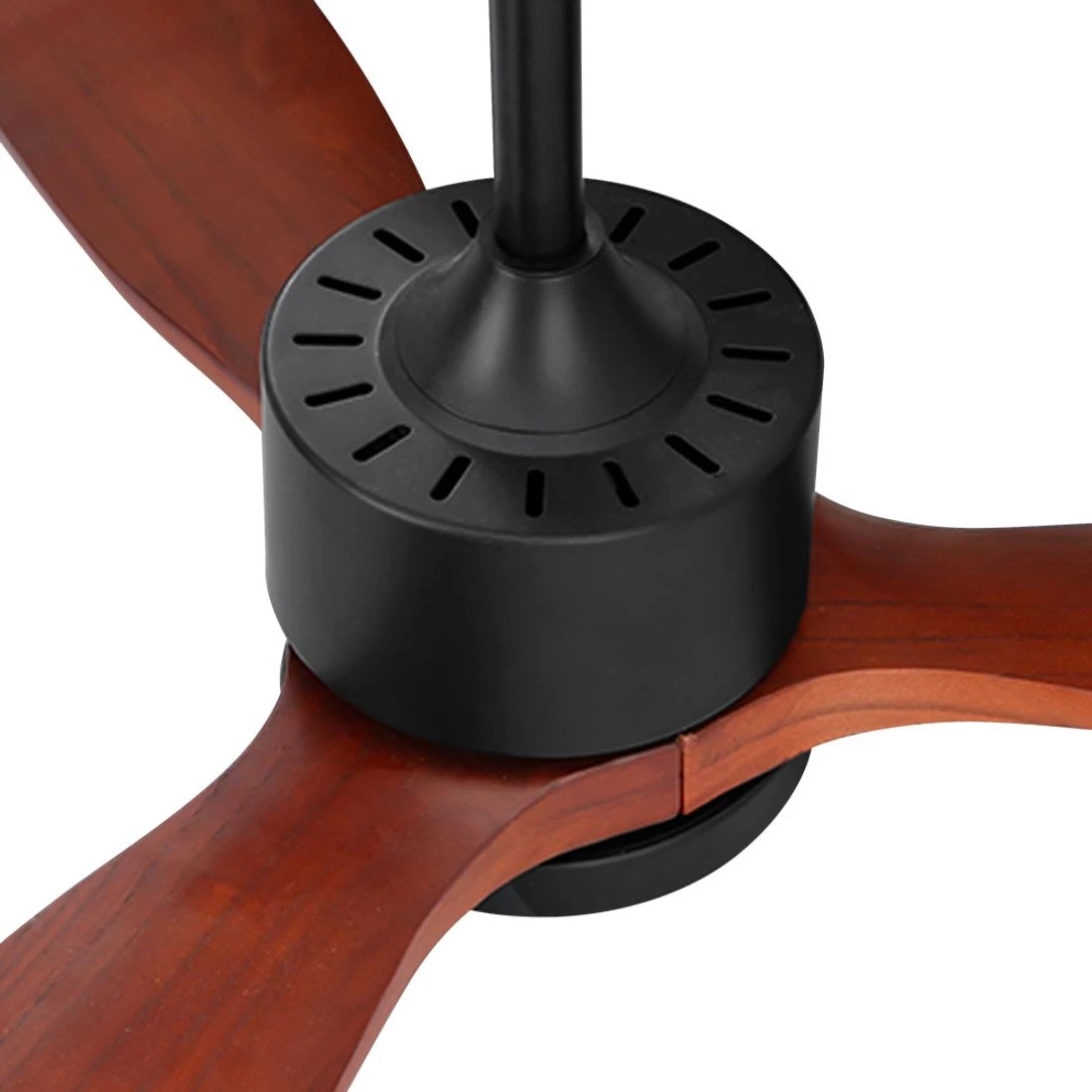 3 Devanti 52'' Ceiling Fan AC Motor 3 Blades w/Light - Dark Wood - Brown, 3 of 6
