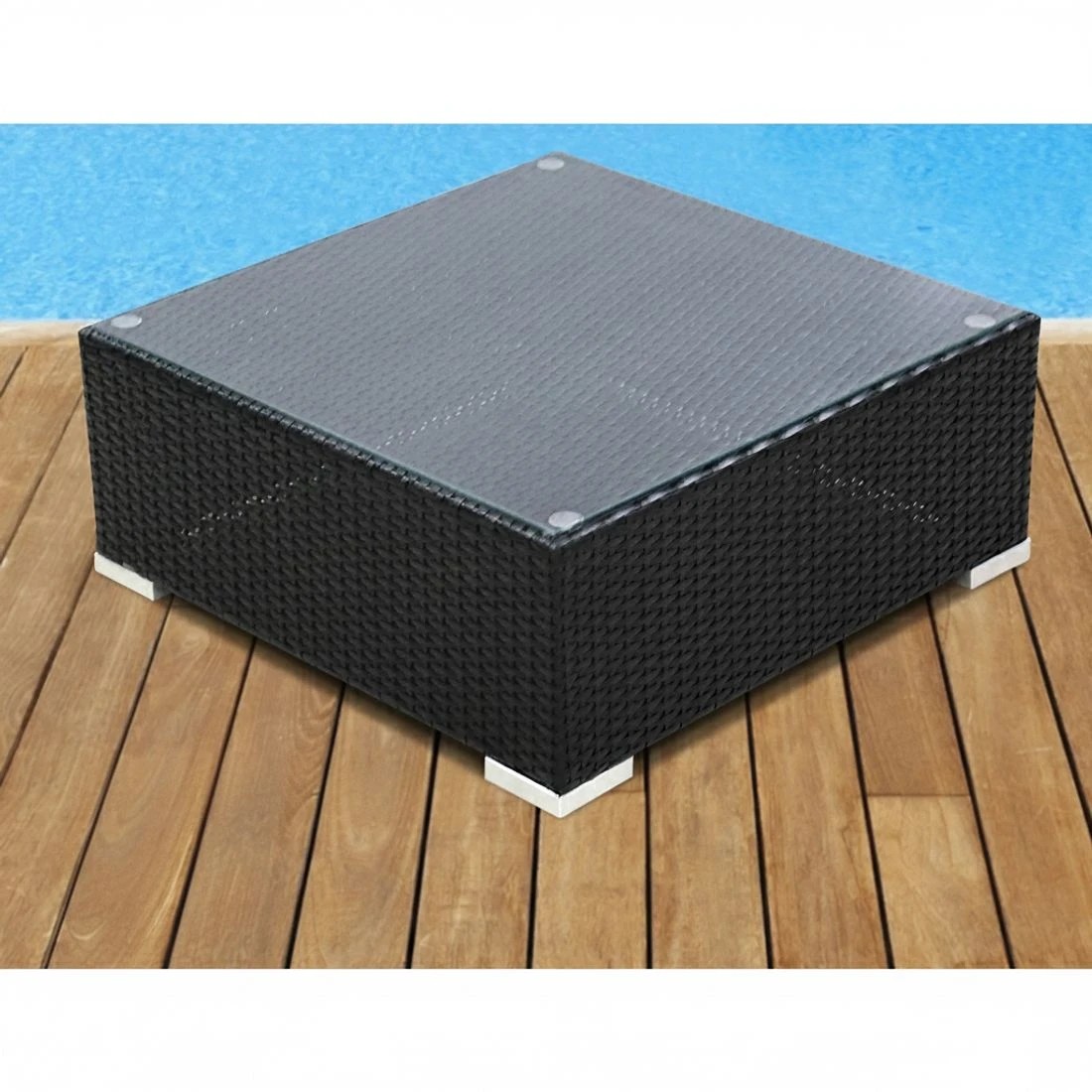 4 Gardeon 7-Piece Outdoor Sofa Set Wicker Couch Lounge Setting 6 Seater - Black, 4 of 6