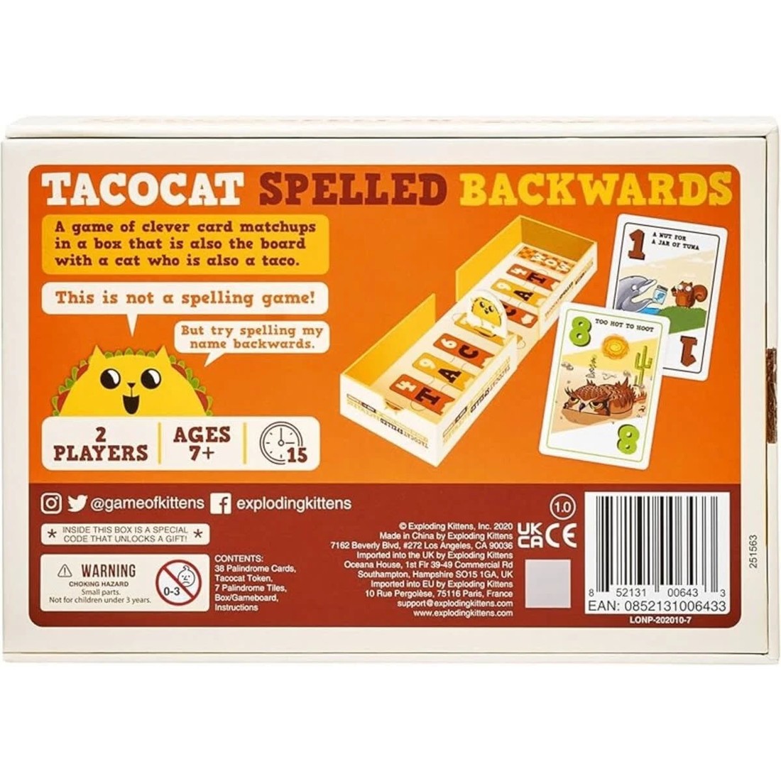 3 Tacocat Spelled Backwards Board Game, 3 of 3