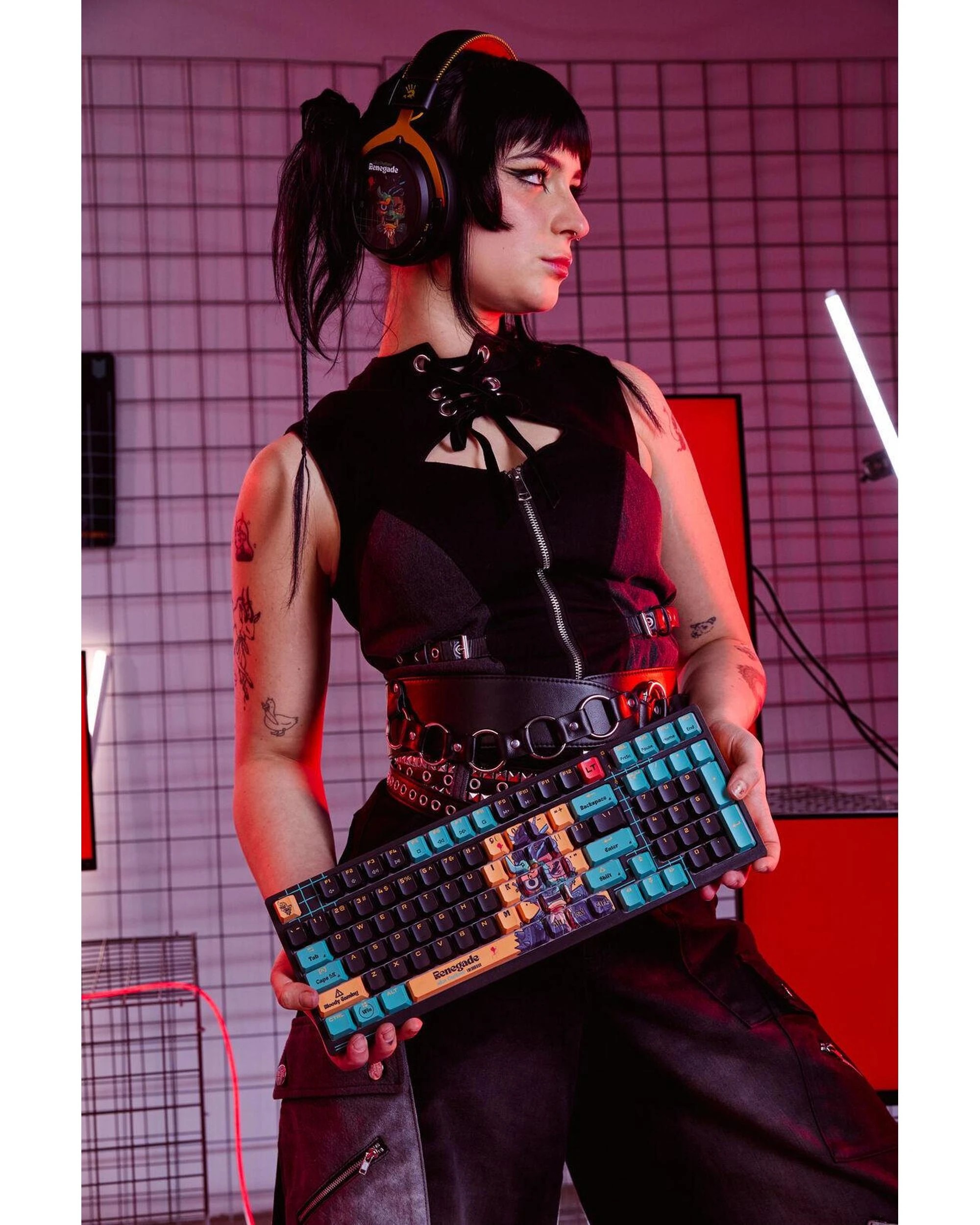 6 Bloody AT98 Renegade 98 Keys Adjustable Optical Switch Mechanical Keyboard, 6 of 6