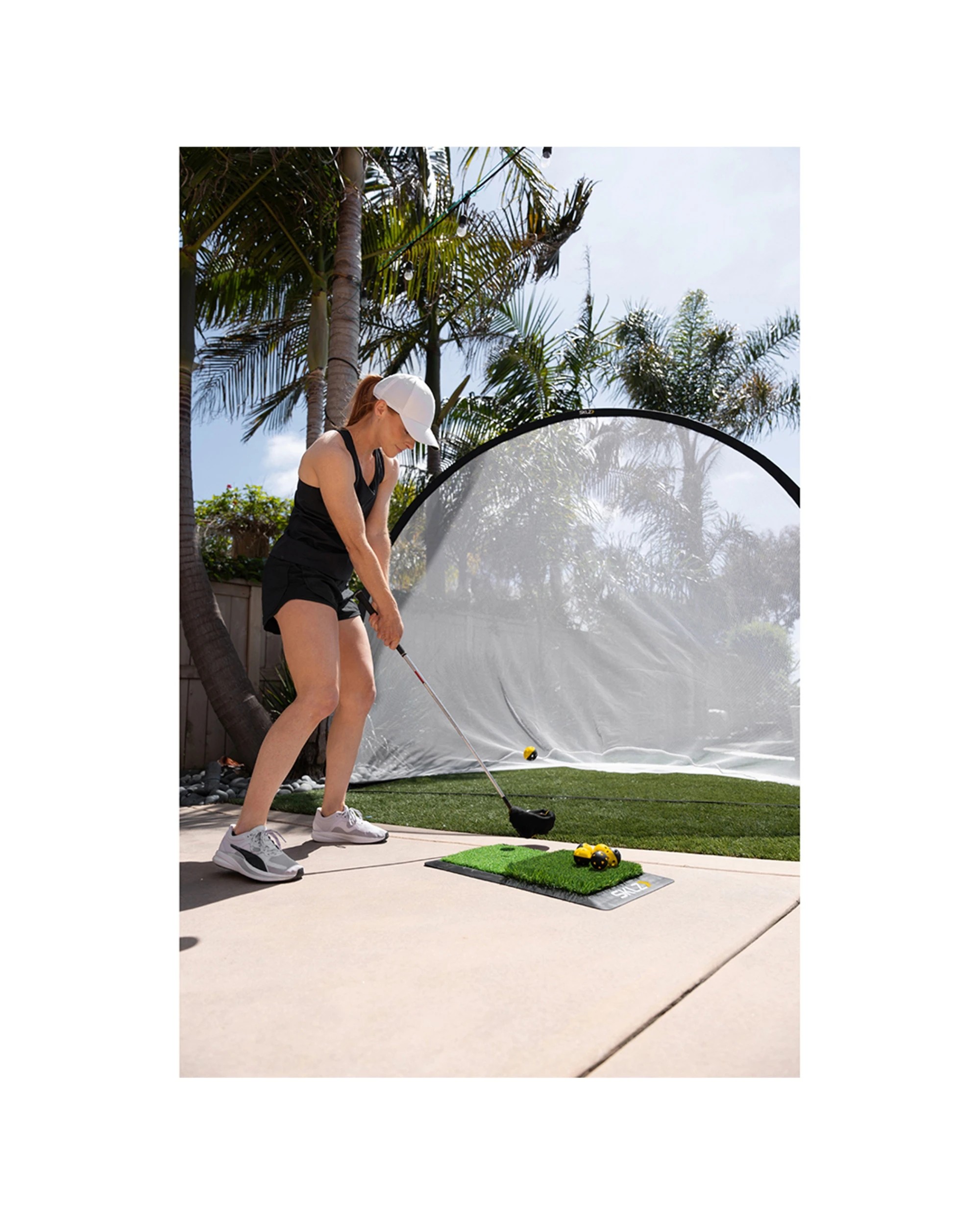 8 Sklz 3pc Rubber Bunker Caddie Golf Swing Shot Trainer Realistic Sand Feel - Black, 8 of 8