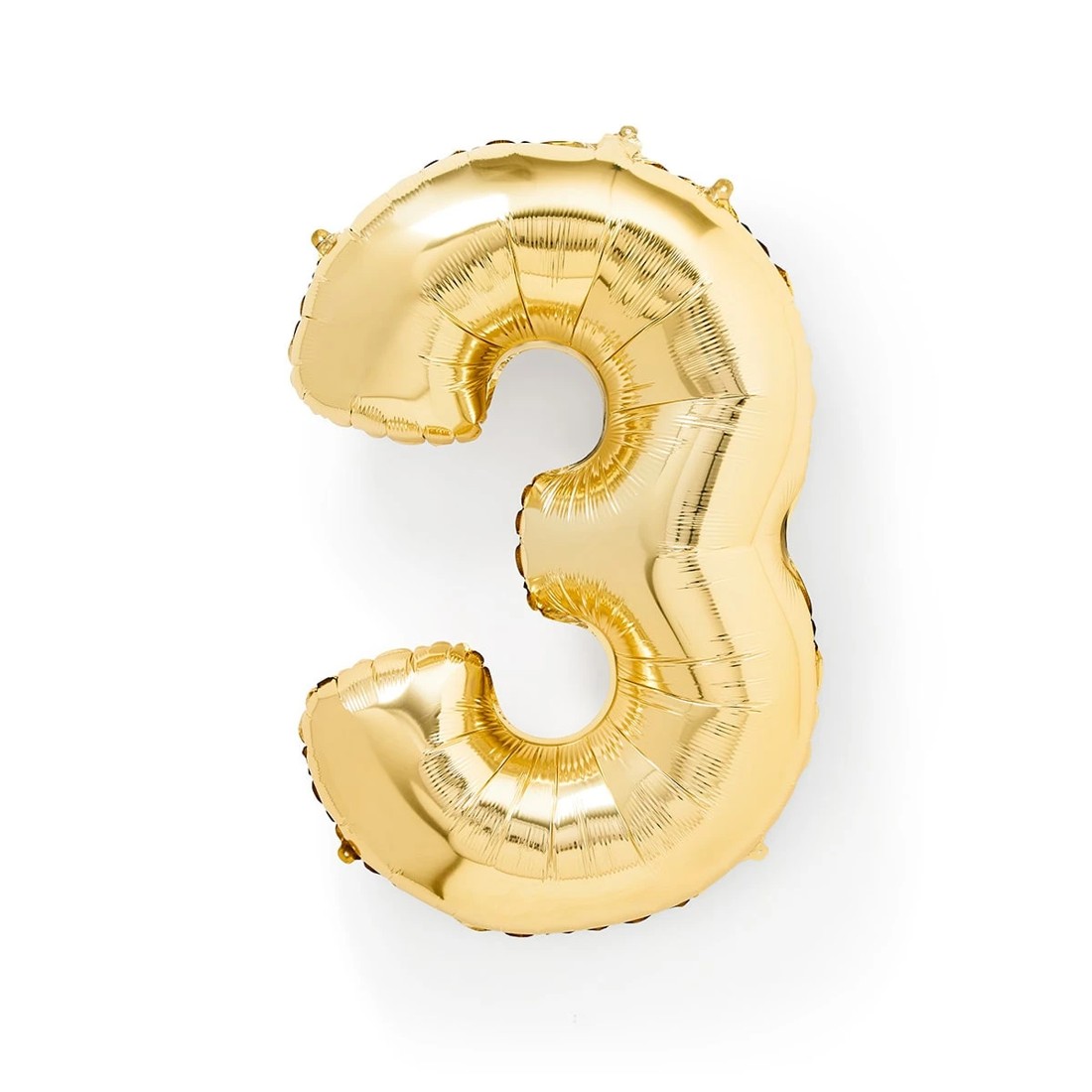 1 Gold Look Giant Number 3 Foil Balloon, 1 of 5