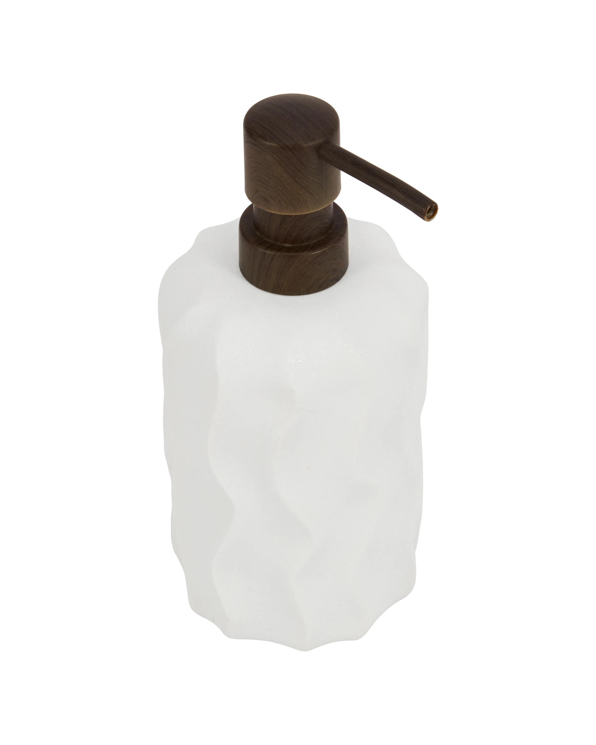 1 White Textured Soap Dispenser, 1 of 4