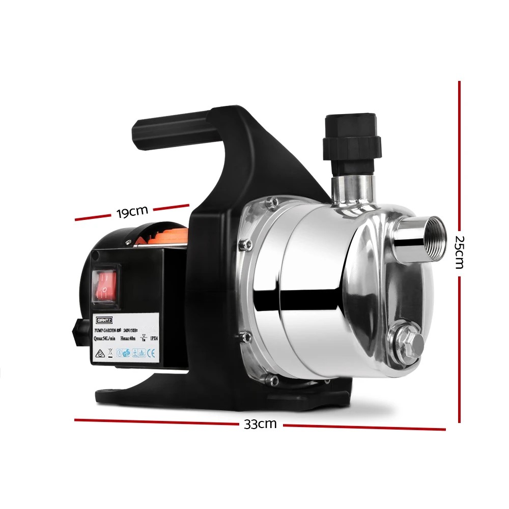 2 Giantz Garden Water Pump High Pressure 800W Max Tank Rain Farm Irrigation House - Orange, 2 of 8