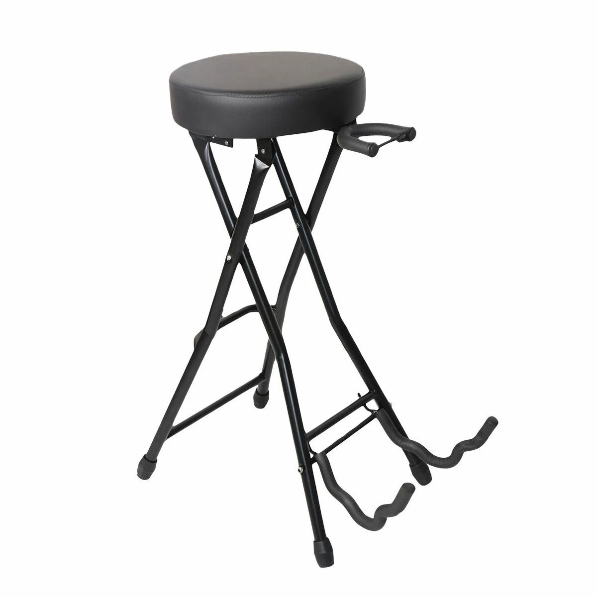 1 MELODIC Foldable Guitar Stool Player Practice Chair Padded Seat with Rear Mounted, 1 of 3