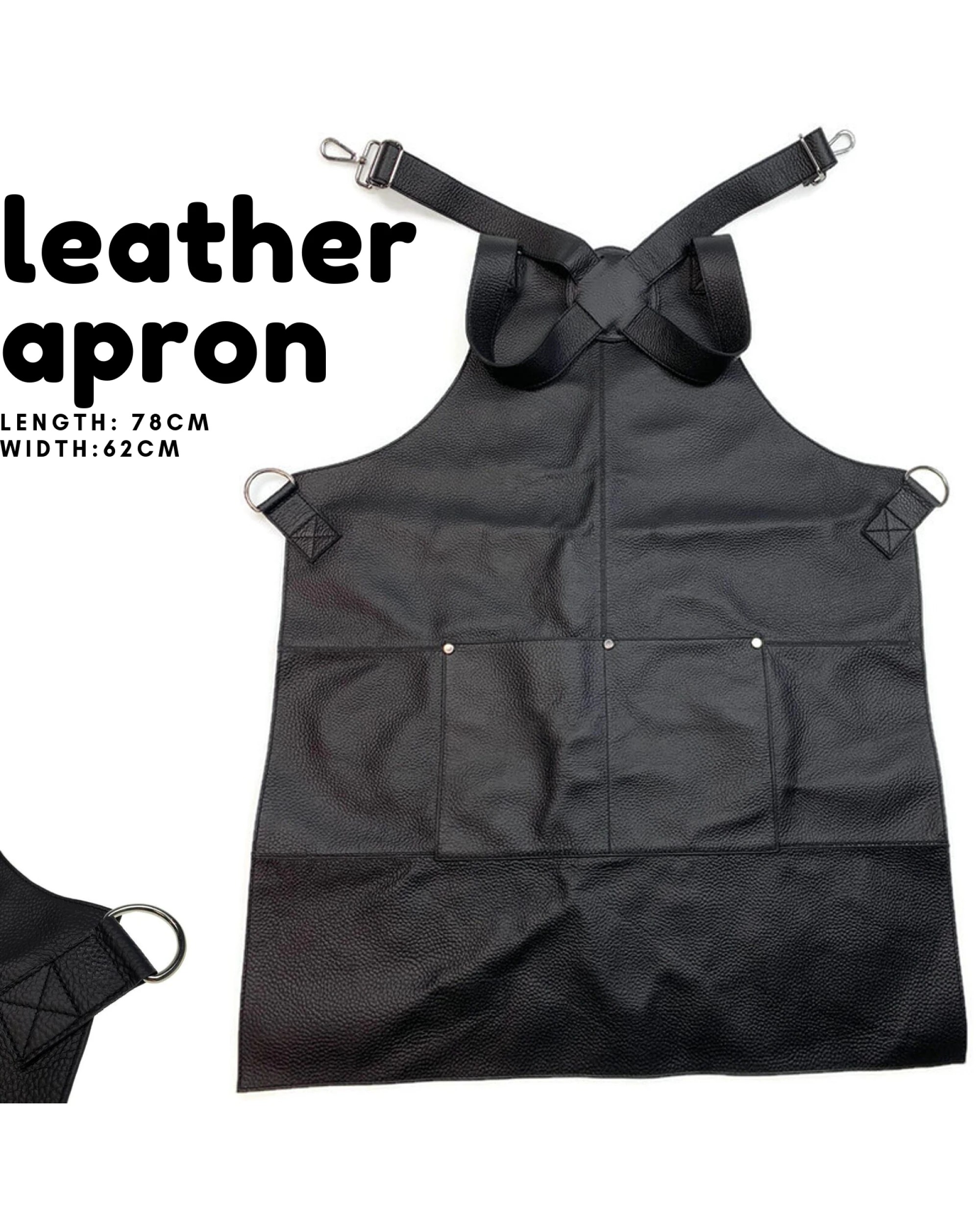 4 BR Home Buffalo Leather Waterproof Apron for Cooking and Hairdressing, 4 of 7
