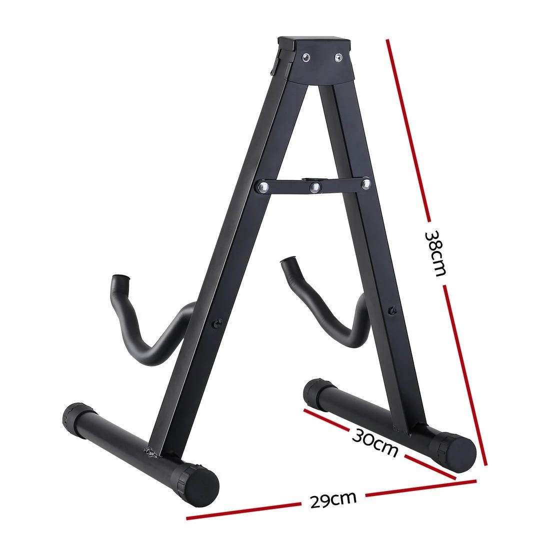 2 Alpha Guitar Stand Folding Portable Floor Rack Holder - Black, 2 of 4