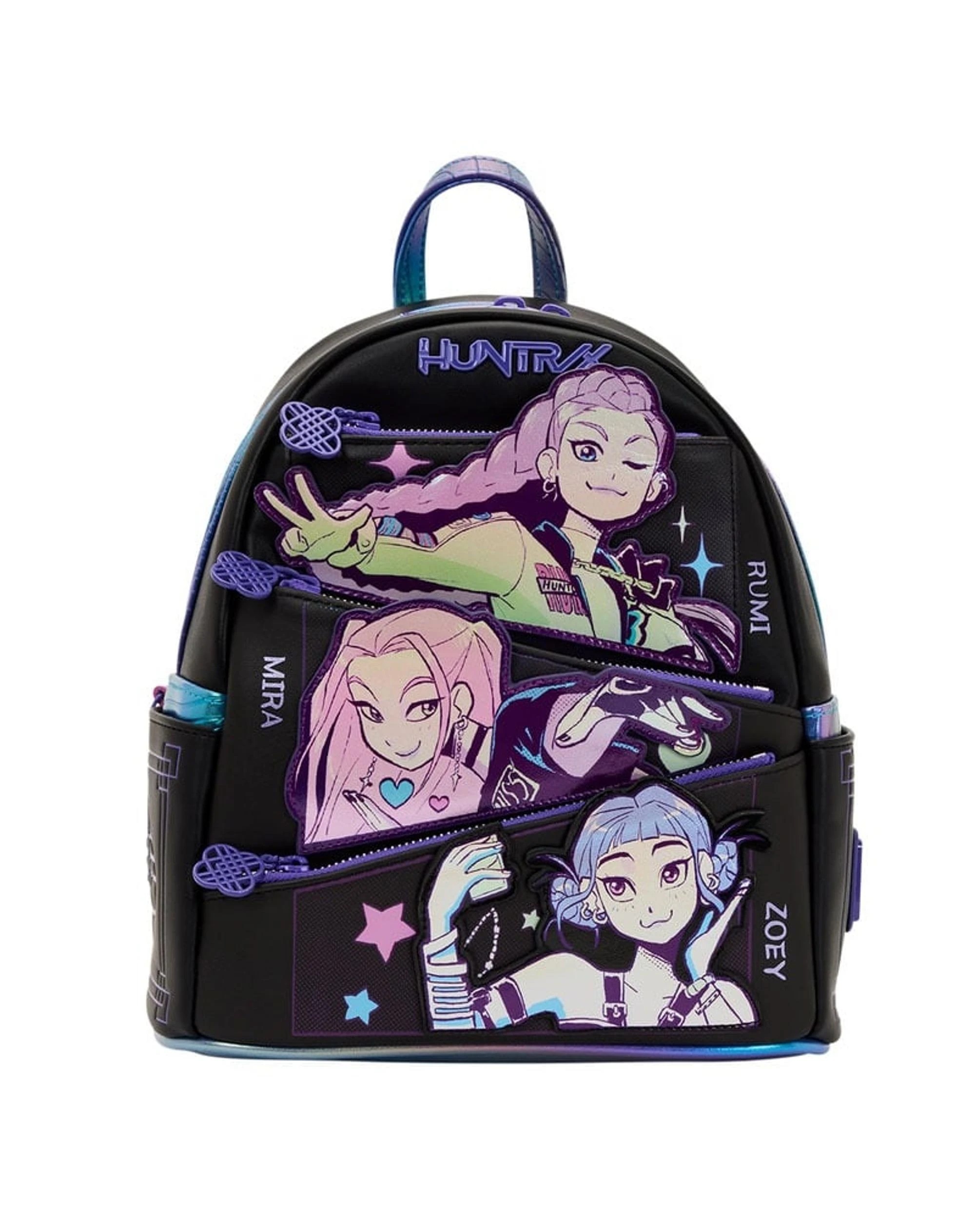 1 Loungefly K-POP Demon Hunters HUNTR/X Mini Backpack with Photo Card Charm, 1 of 10