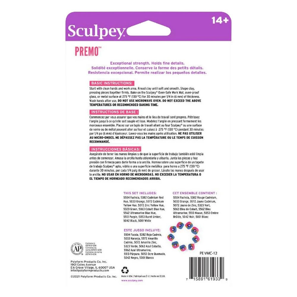 5 Sculpey Premo Classics Modelling Clay 12 Pack, 5 of 5