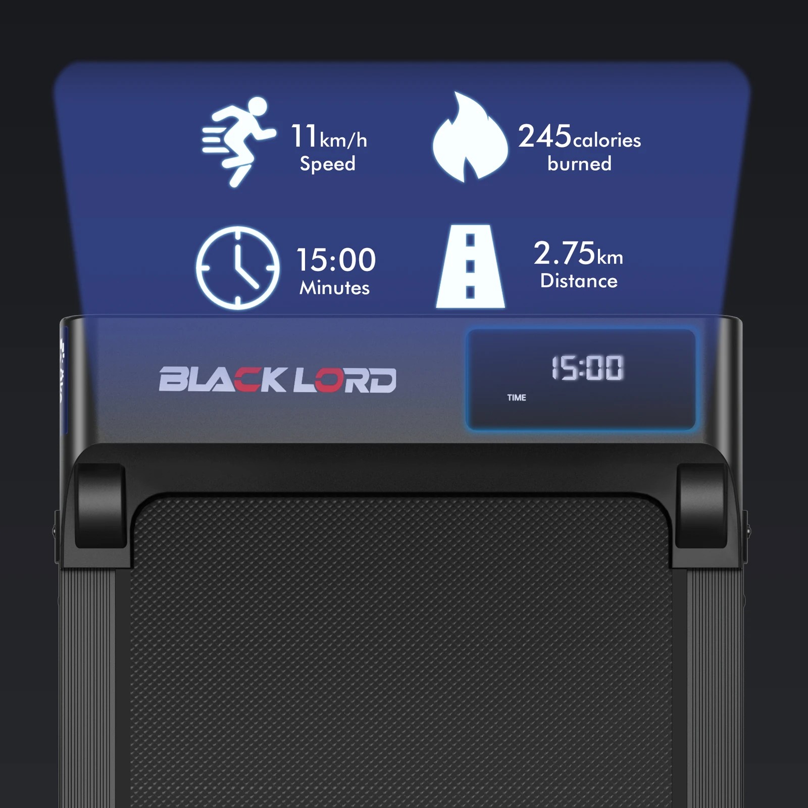 5 Black Lord Treadmill Electric Walking Pad Under Desk Home Gym Incline - Black, 5 of 10