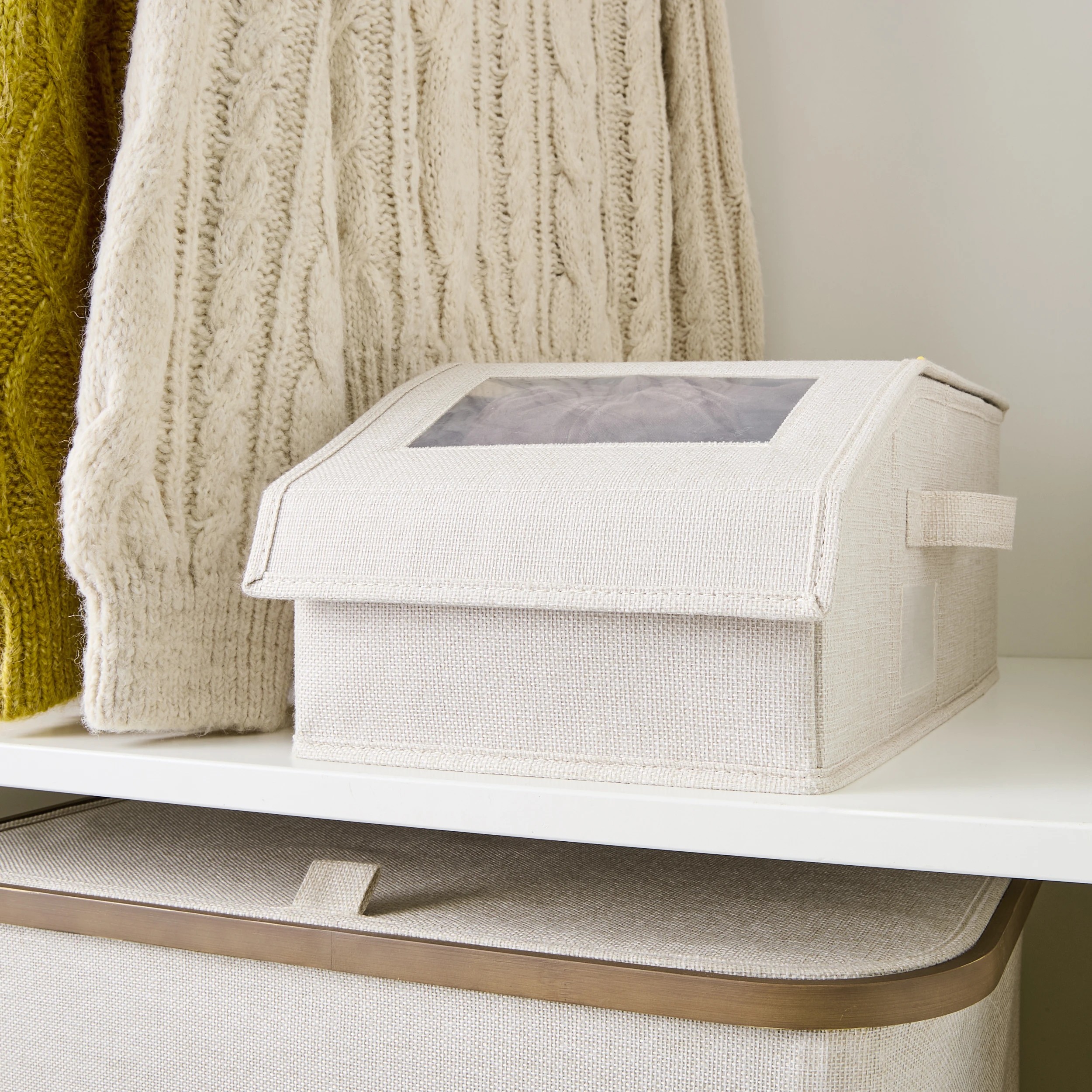 2 Linen Look Accessory Storage Box, 2 of 8
