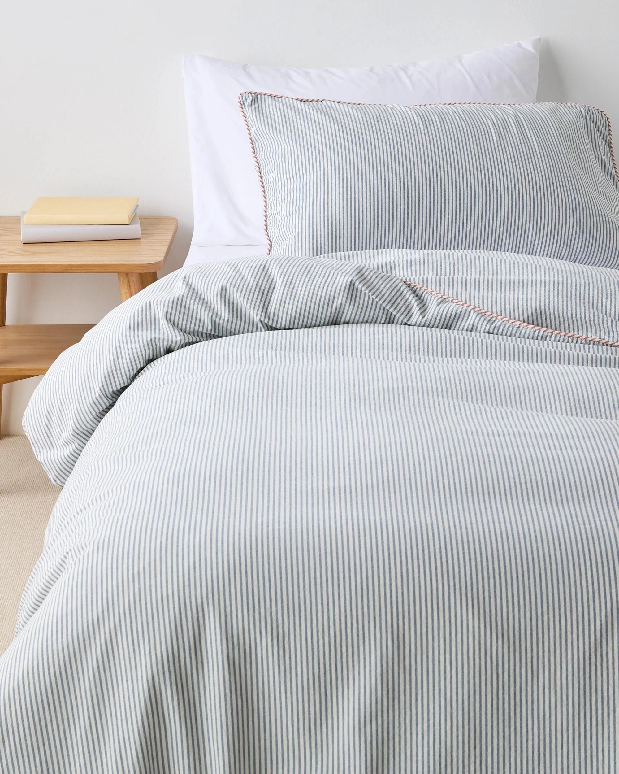 1 Target Finn Coastal Stripe Cotton Quilt Cover Set - Double Bed - Blue, 1 of 6