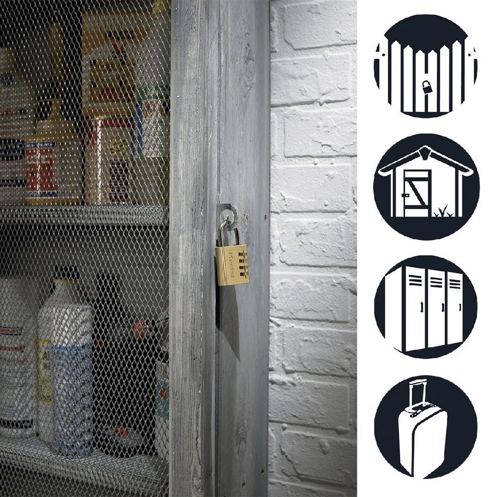 4 Masterlock Comb Brass Padlock 30mm, 4 of 5