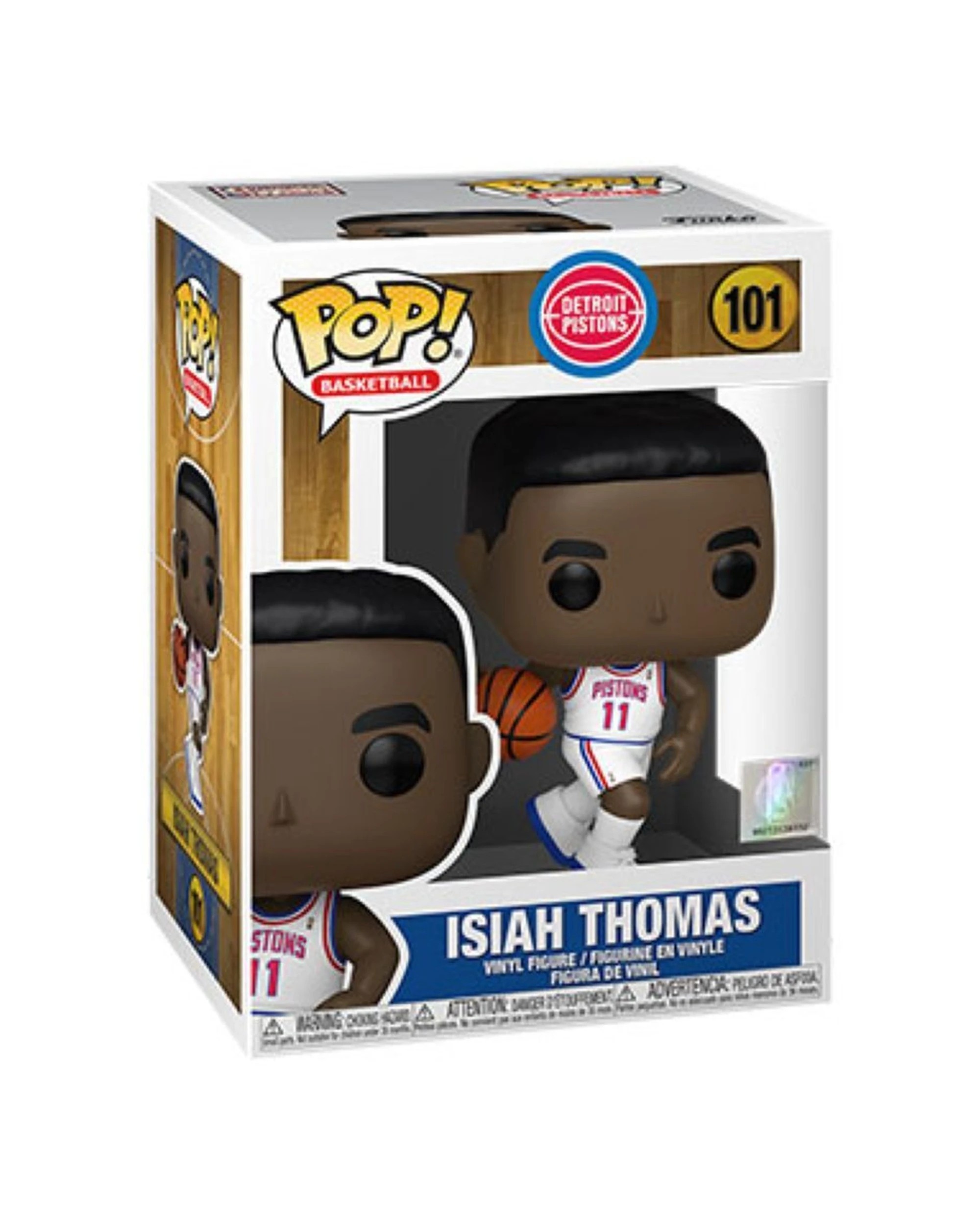2 POP NBA Legends Isiah Thomas Pop - NBA Pop Vinyl - Pop Vinyl Figure 10cm - White, 2 of 3