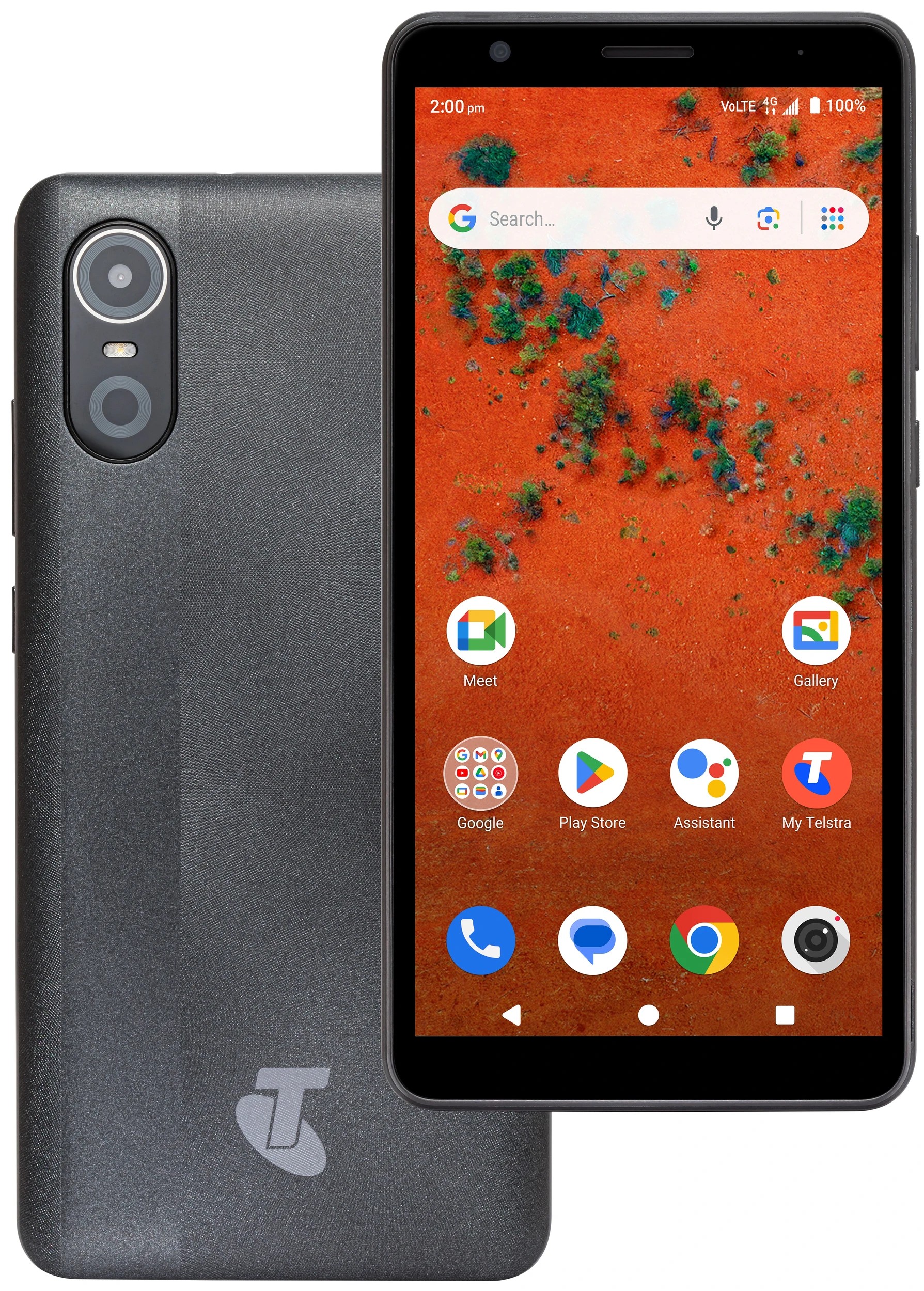 1 Telstra T‑Essential 2 Smartphone - Black, 1 of 3