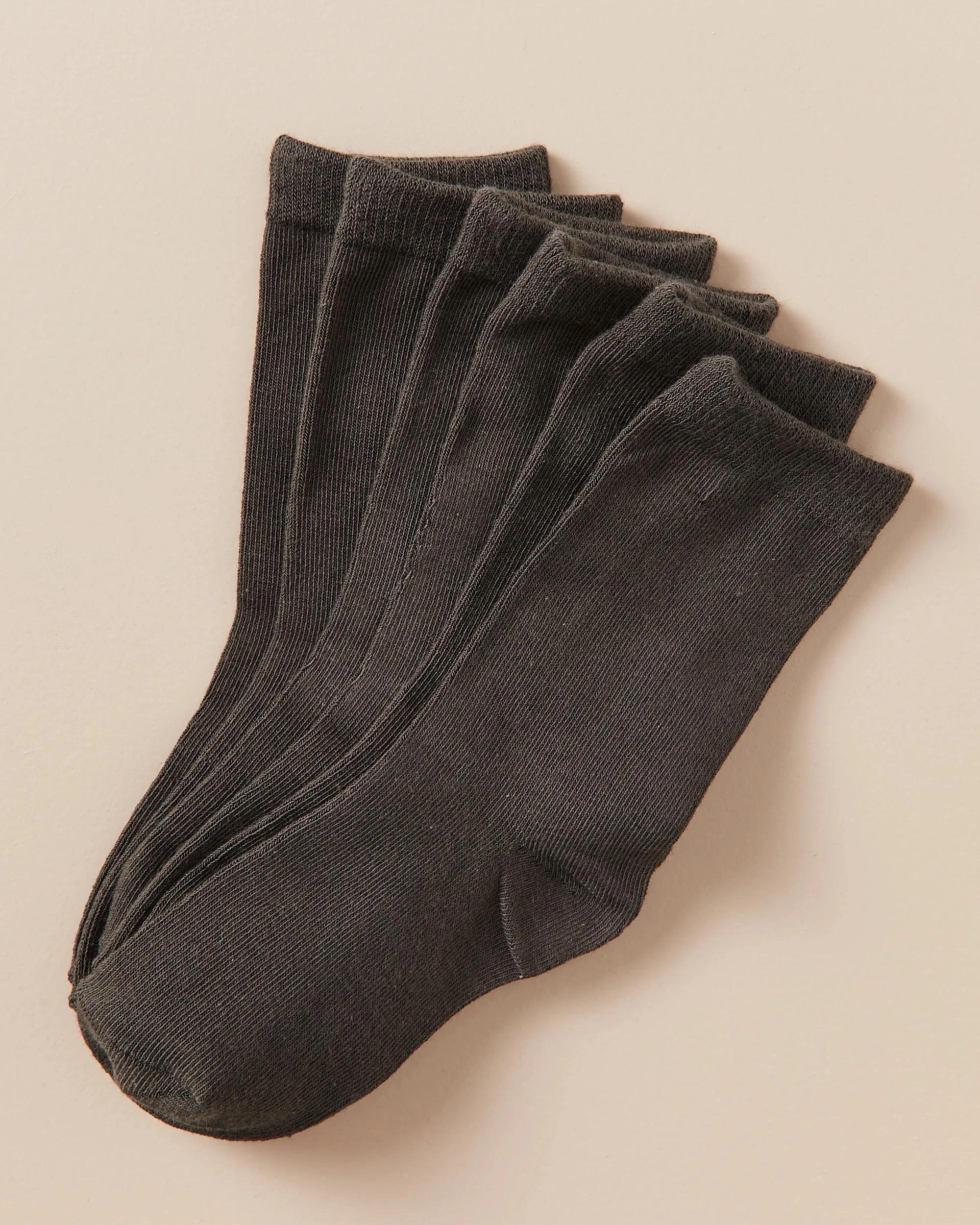 1 6 Pack Maxx School Crew Socks GREY, 1 of 2