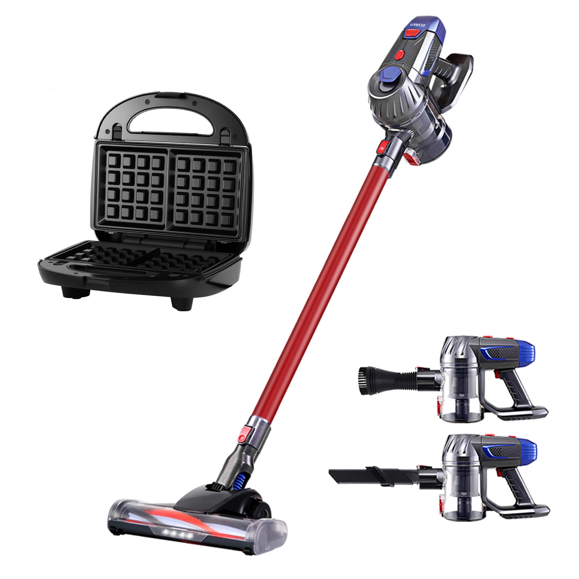 1 Devanti K7 Cordless Stick Vacuum Cleaner plus 3-in-1 Sandwich Maker - Multi, 1 of 9