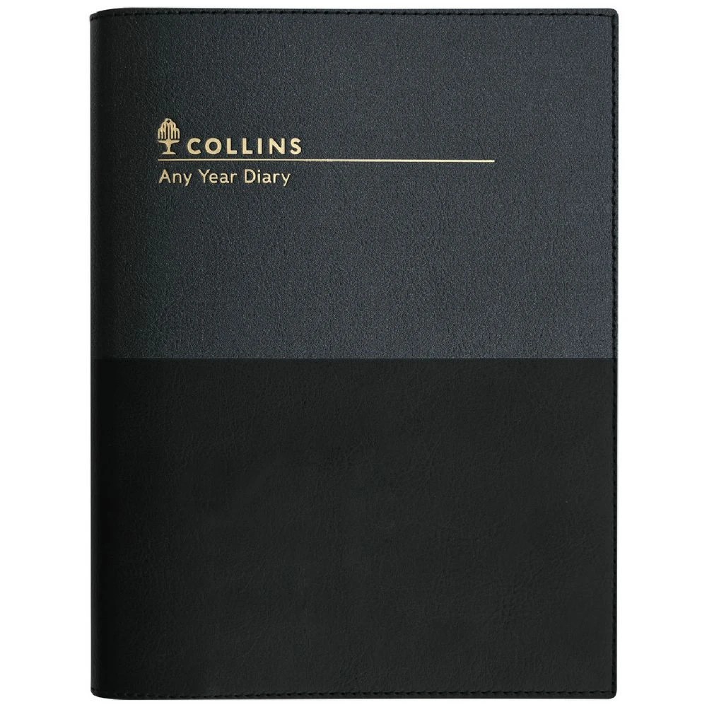 1 Collins Debden Vanessa A5 Day-to-Page Undated Diary Black, 1 of 8