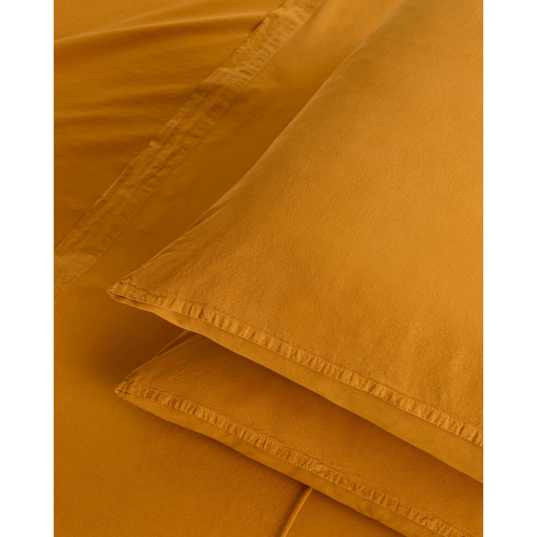2 Arlo Cotton Stonewash Sheet Set - Yellow, 2 of 3